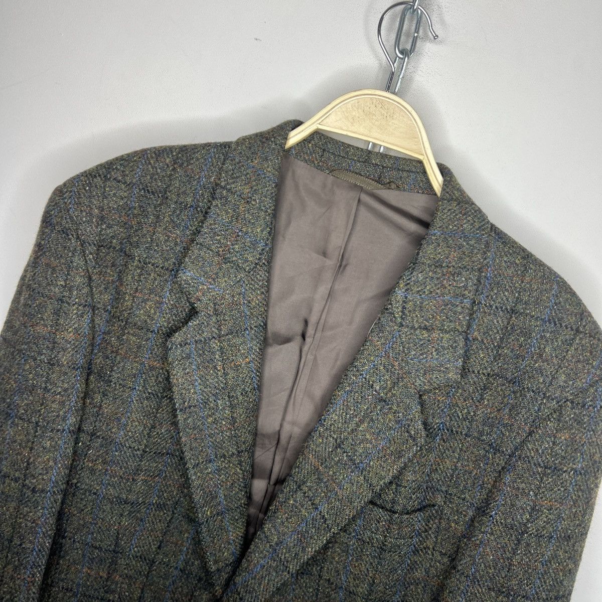 Harris Tweed Vtg Harris Tweed Dark Green Coat WOOL Jacket Blazer 42 R Size 42R - 4 Thumbnail
