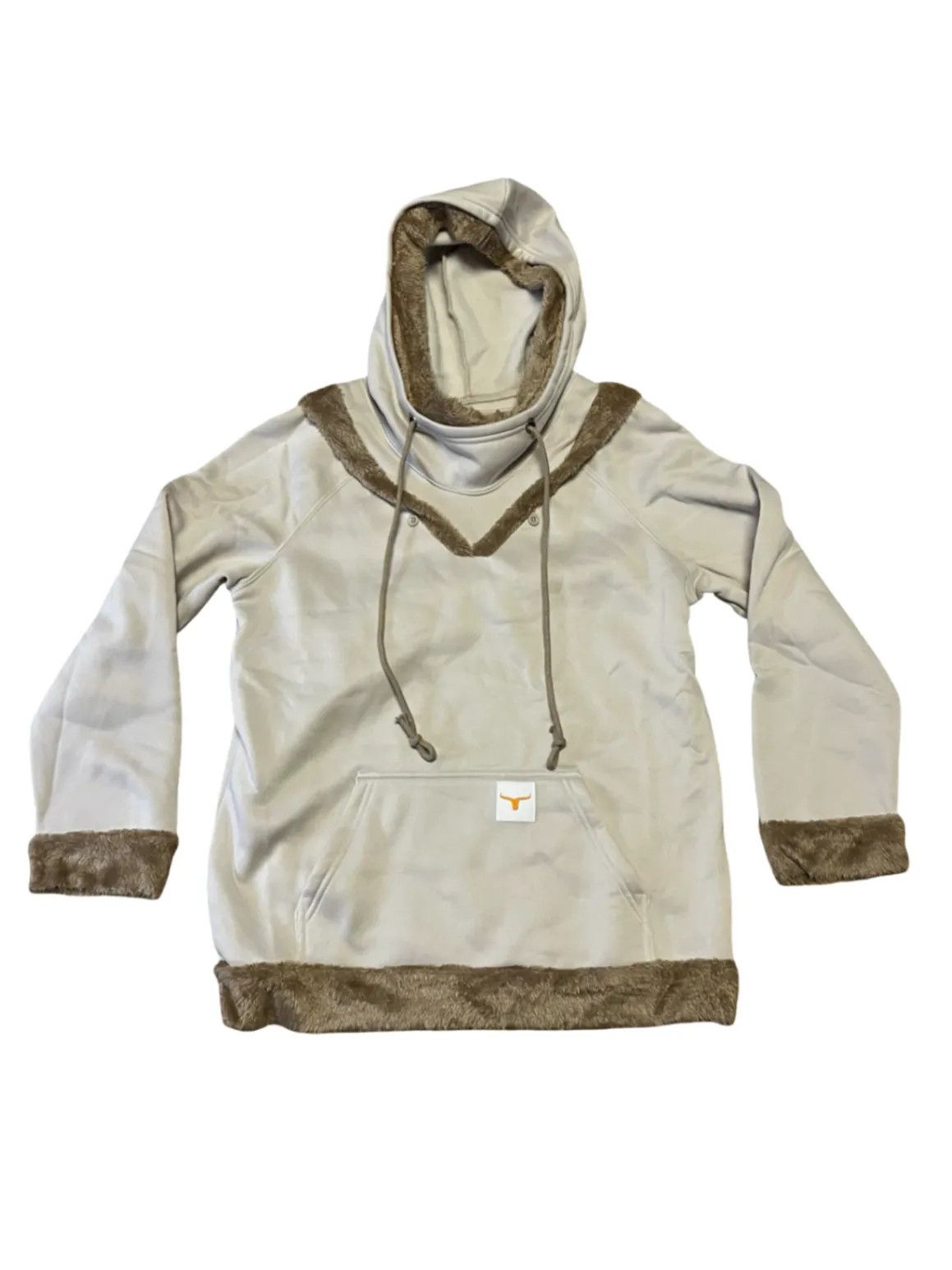 Other Aumora Fur Y2k Longhorns Womens Hoodie Beige Size L Size L / US 10 / IT 46 - 1 Thumbnail