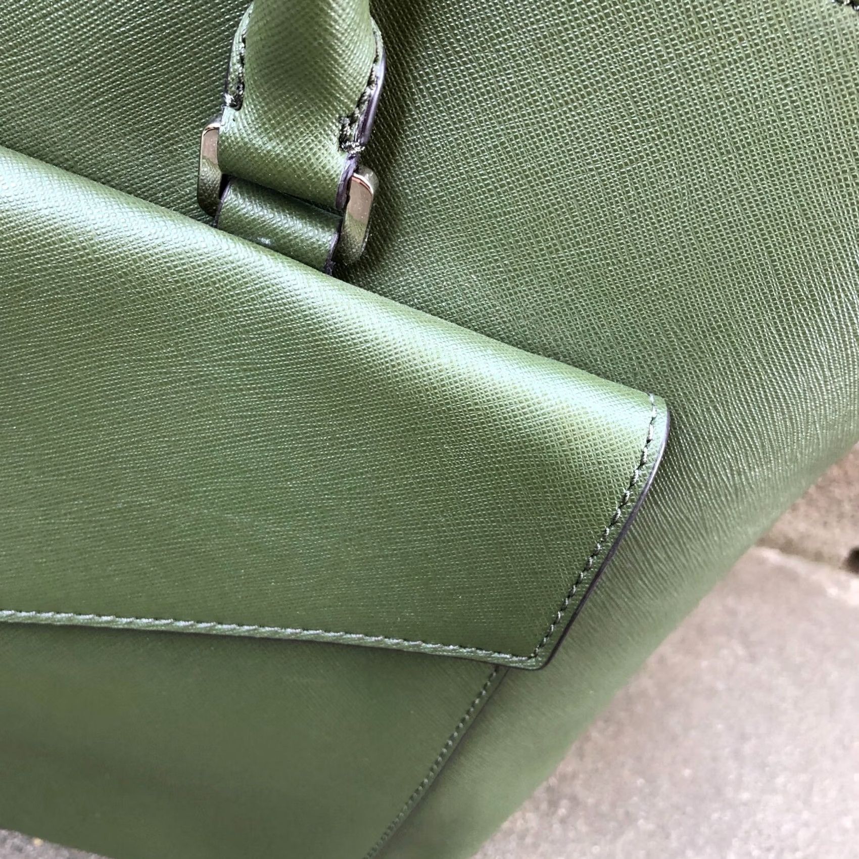 Vintage kate spade new york Sapling Tote Shoulder Bag Purse Green Leather Size ONE SIZE - 3 Thumbnail