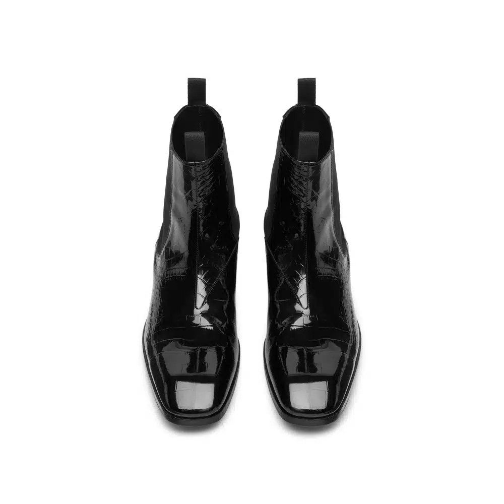 Tom Ford o1loc1c0325 J1490 Leather Bailey Chelsea Boots in Black Size US 12.5 / EU 45-46 - 2 Thumbnail