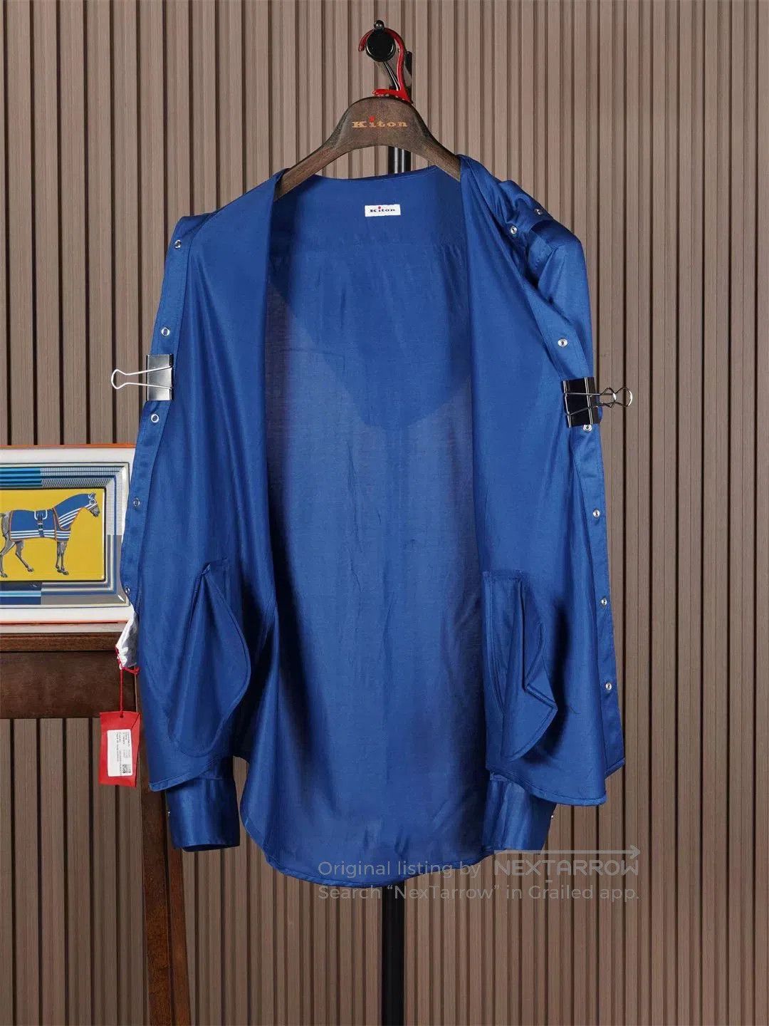 Kiton Kiton Blue Cotton Hooded Jacket. Size US S / EU 44-46 / 1 - 3 Thumbnail