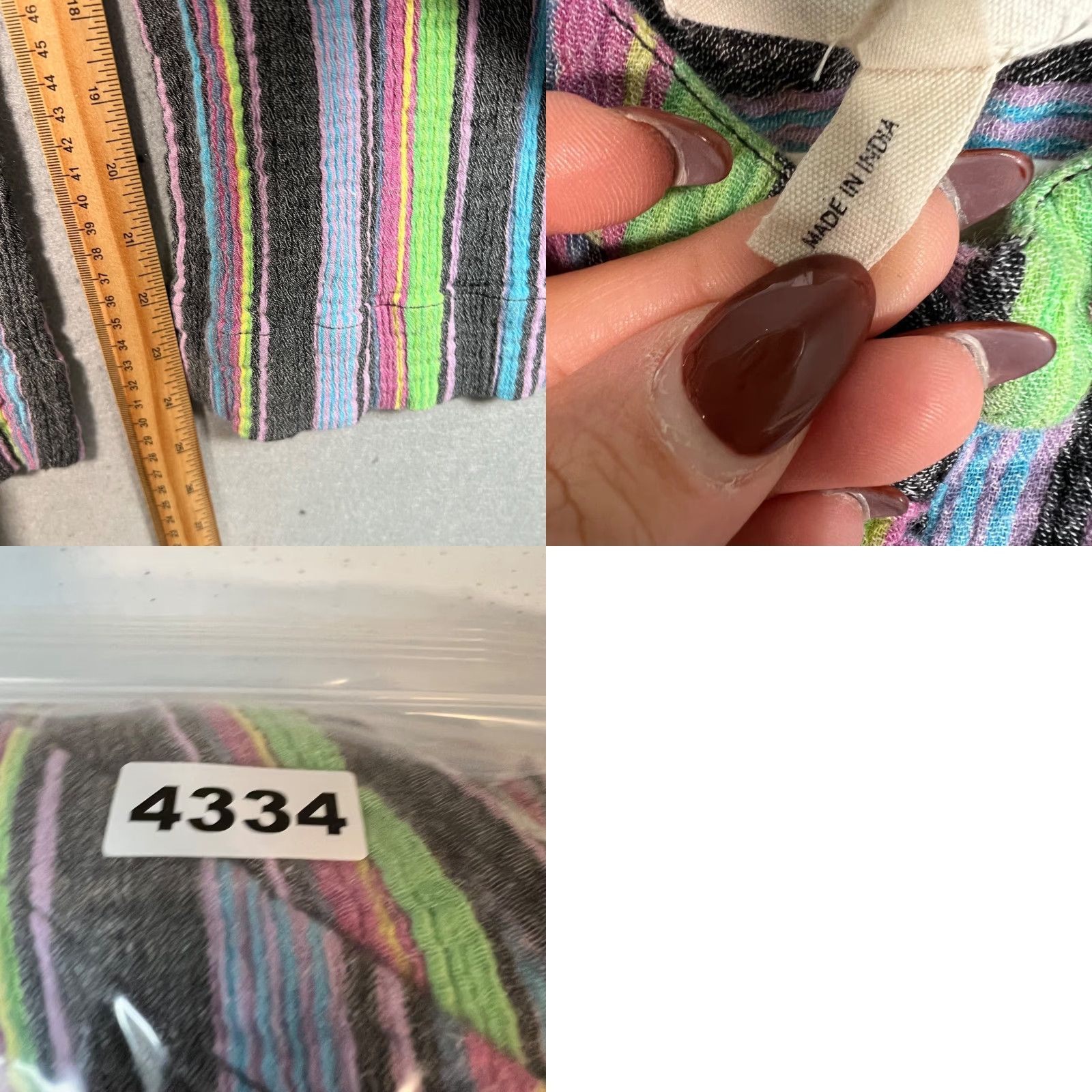 Mara Hoffman Mara Hoffman Striped Organic Cotton Jumpsuit WOMENS XS Multicolor Wide-Leg One-Piece Belt Included Size 26" / US 2 / IT 38 - 8 Thumbnail