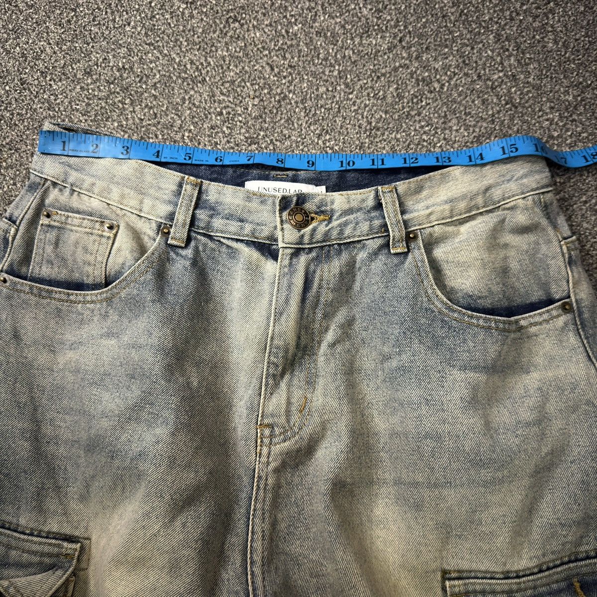 If Six Was Nine 🔥🇯🇵 Japanese Crazy Baggy Unsed.Lab Multi Pocket LGB Jeans Size US 32 / EU 48 - 15 Thumbnail