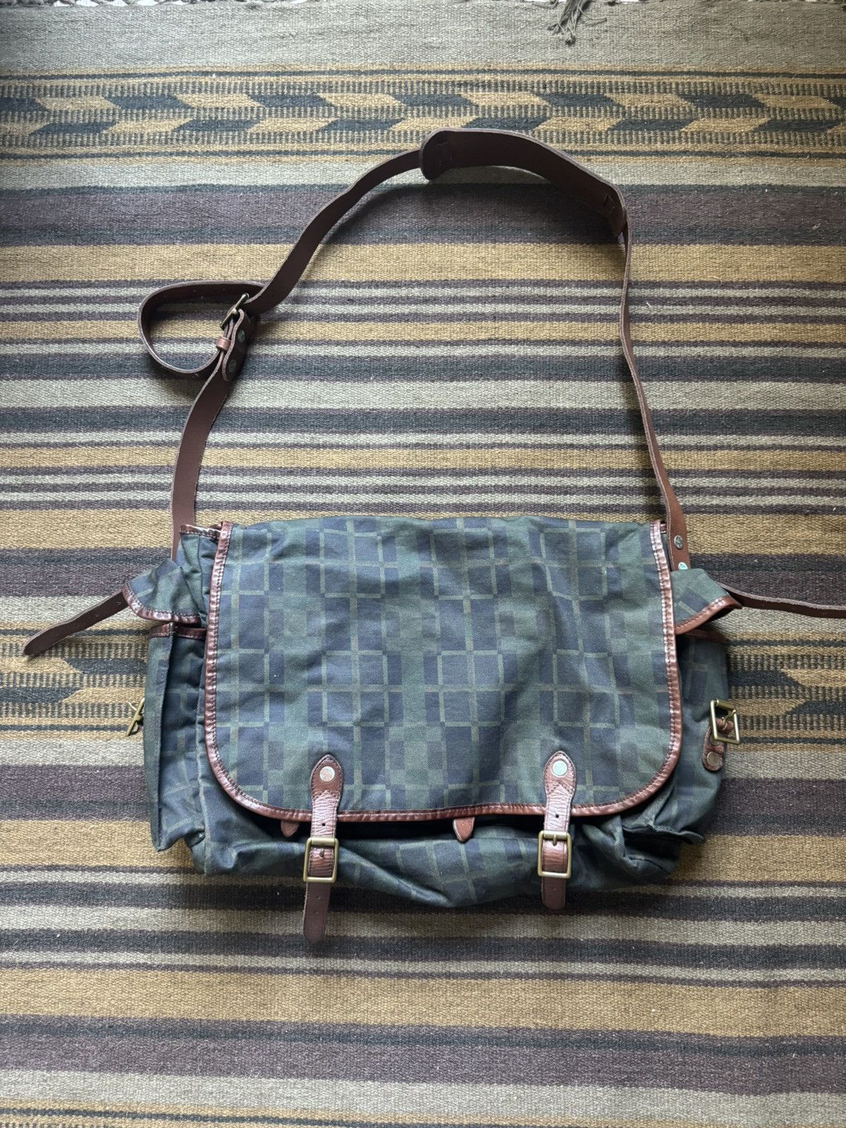 RRL Ralph Lauren Oil Cloth Side Bag Size ONE SIZE - 1 Thumbnail