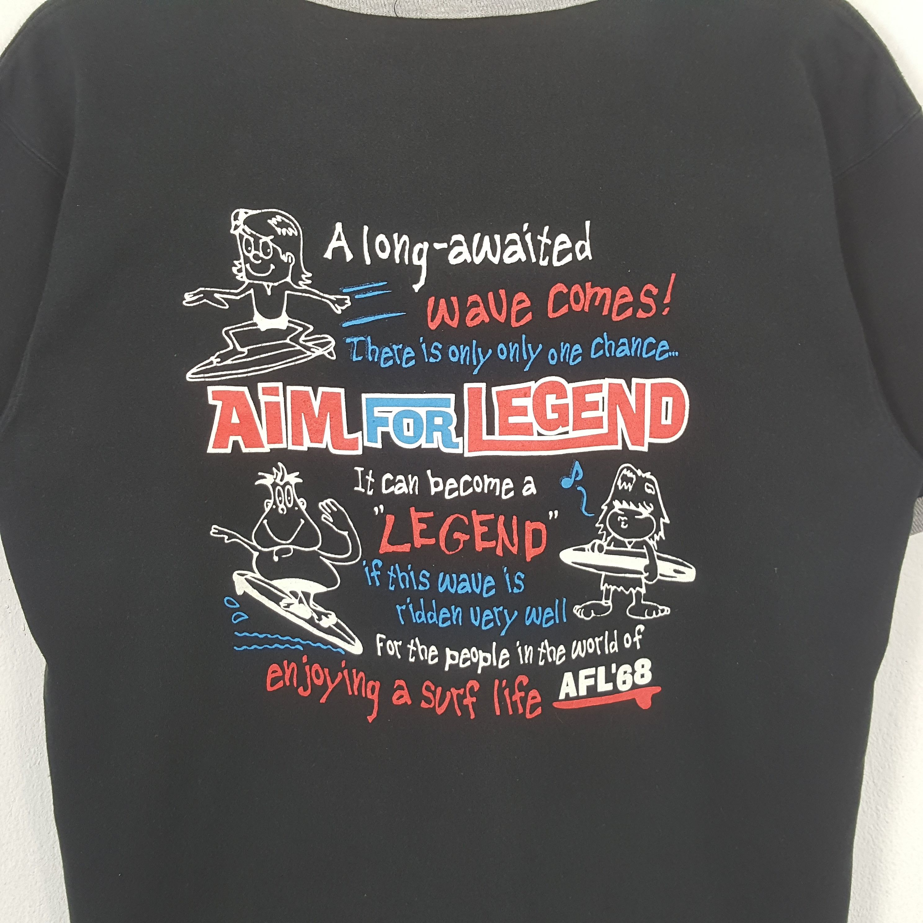 Vintage Vintage AFL'68 Aim For Legend Surfing T-Shirt C276N68 Size US M / EU 48-50 / 2 - 4 Thumbnail