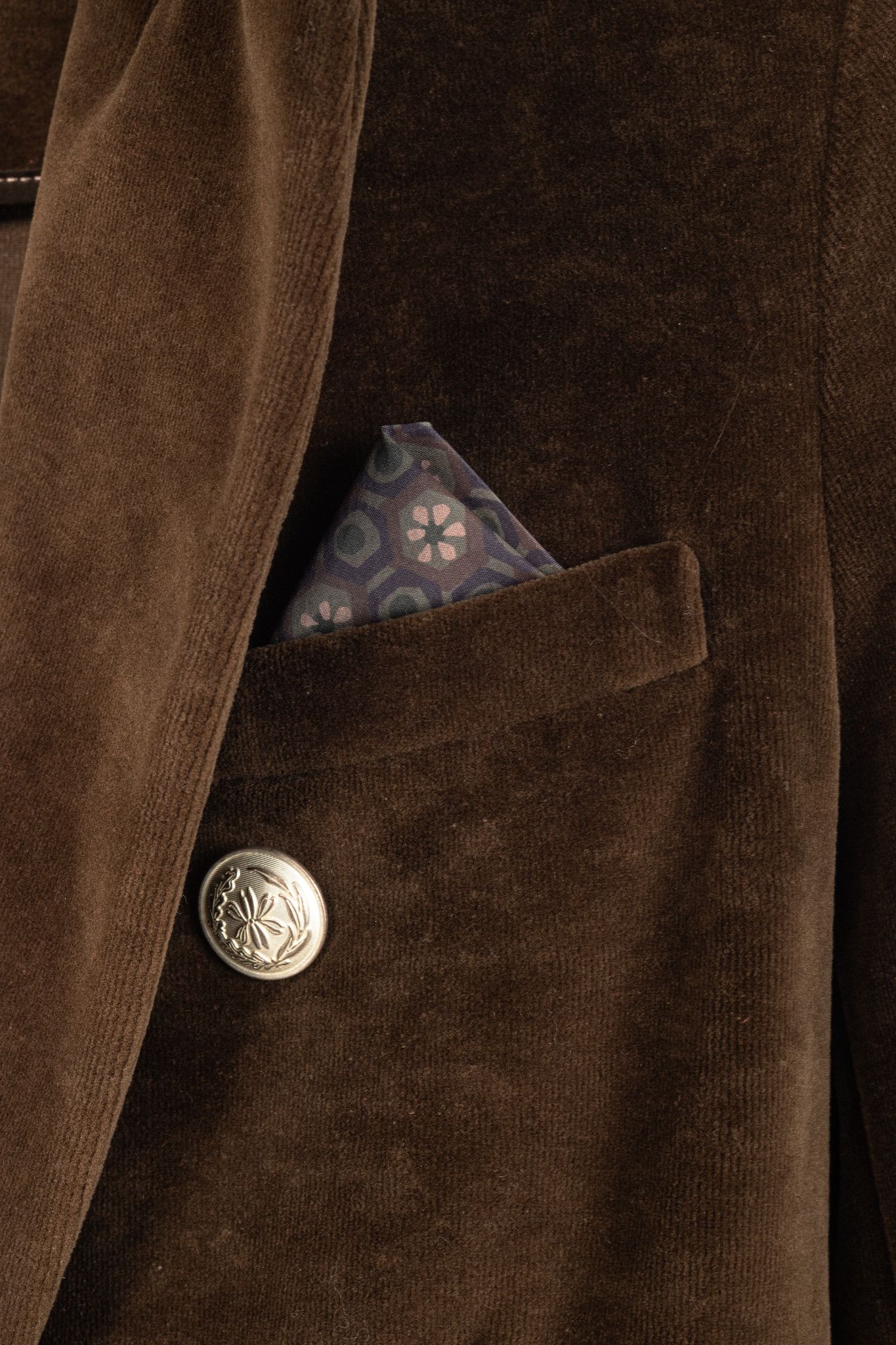 Circolo 1901 Circolo 1901 Brown Velvet Double-Breasted Blazer Size XS / US 0-2 / IT 36-38 - 6 Thumbnail