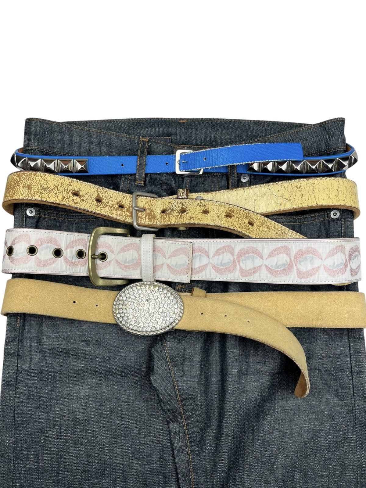 Comme des Garcons Comme des Garcons Homme Plus Crystal Rhinestone Buckle Belt Size ONE SIZE - 2 Thumbnail