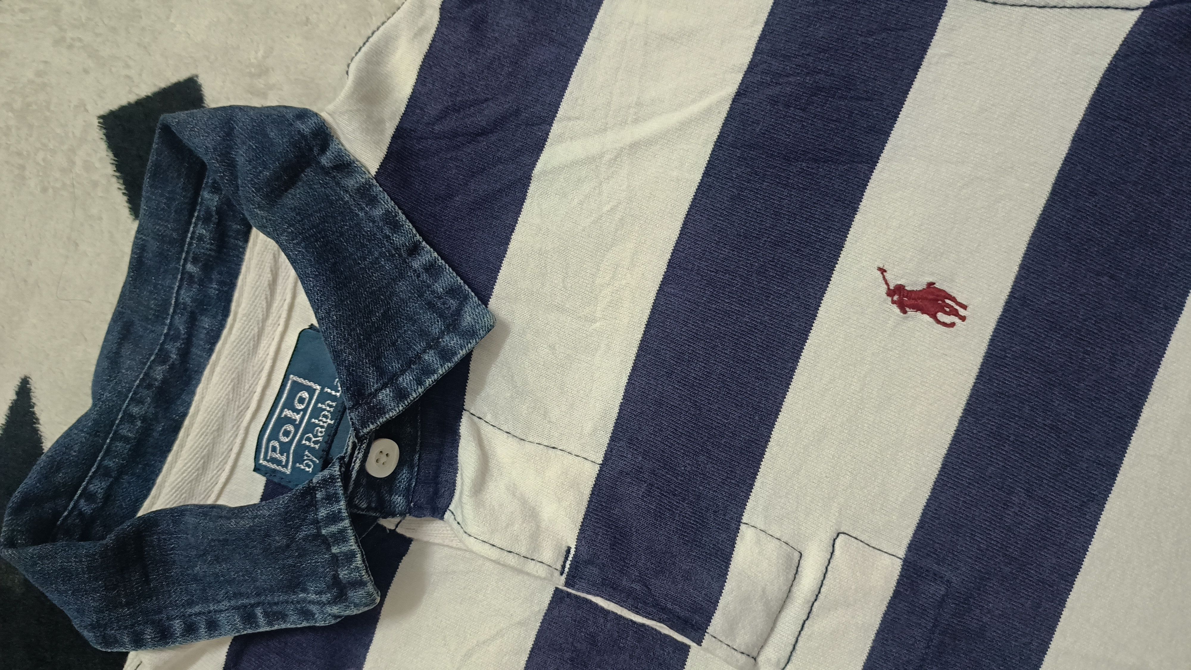Polo Ralph Lauren 🔥🔥Rare Vintage Polo Ralph Lauren Rugby Sun-Faded L/S Tee Size US L / EU 52-54 / 3 - 3 Thumbnail