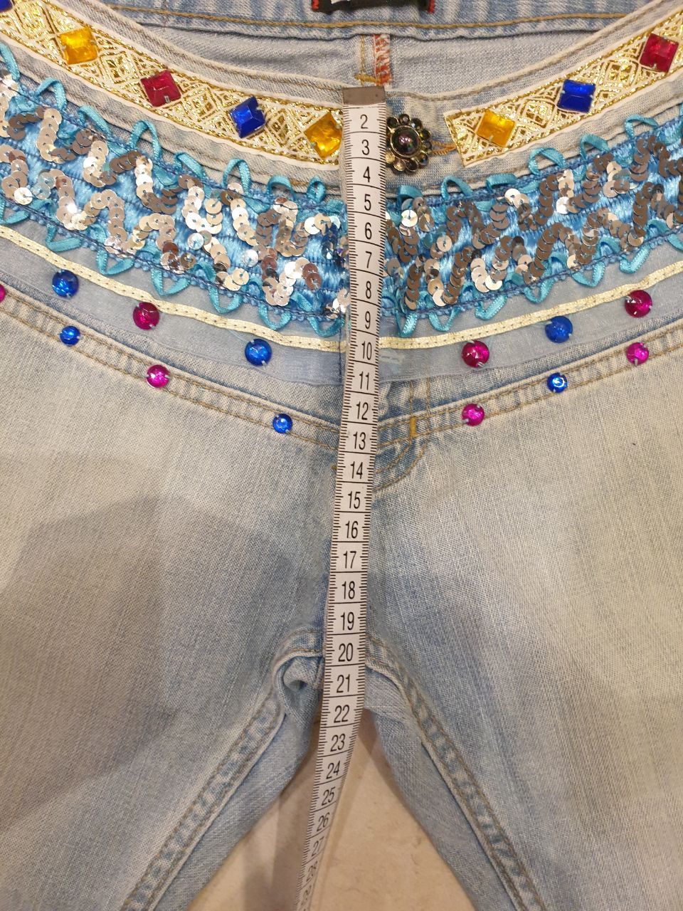 Iceberg y2k low rise jeans with sequins / beads 34" sz 29 Iceberg Size 34" / US 12 / IT 48 - 9 Thumbnail