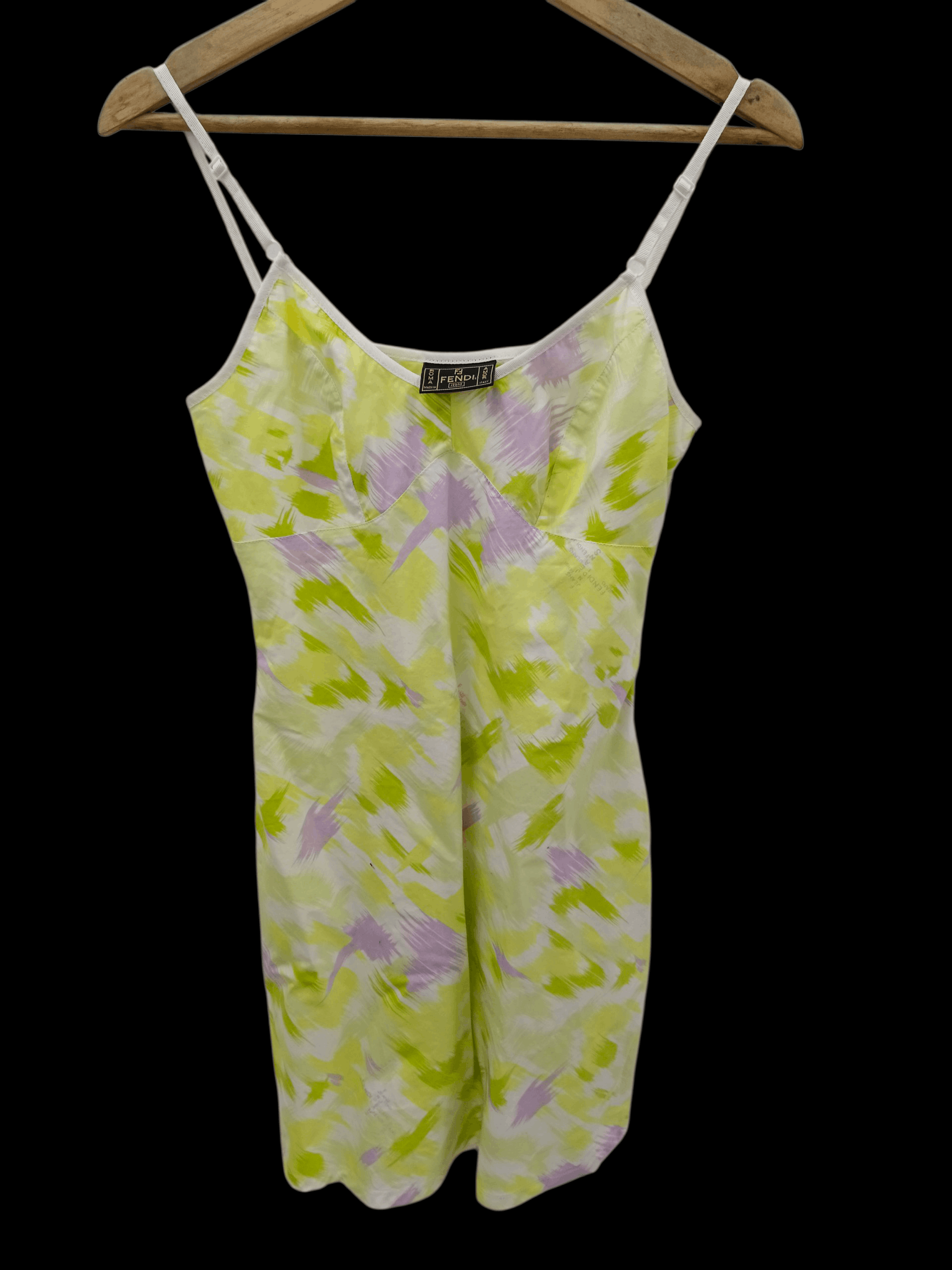Fendi FENDI JEANS Abstract Brushstroke Mini Camisole Dress Size S / US 4 / IT 40 - 1 Thumbnail