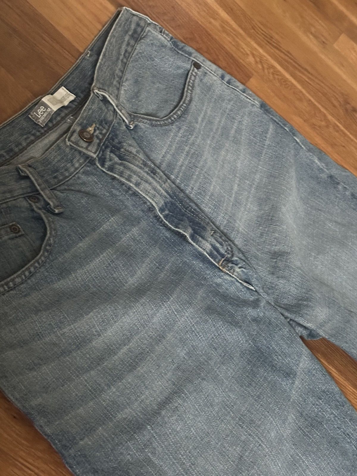 Lee × Vintage Vintage 1990 Premium Lee Straight Wide Leg light wash 40x30 Size US 40 / EU 56 - 2 Thumbnail