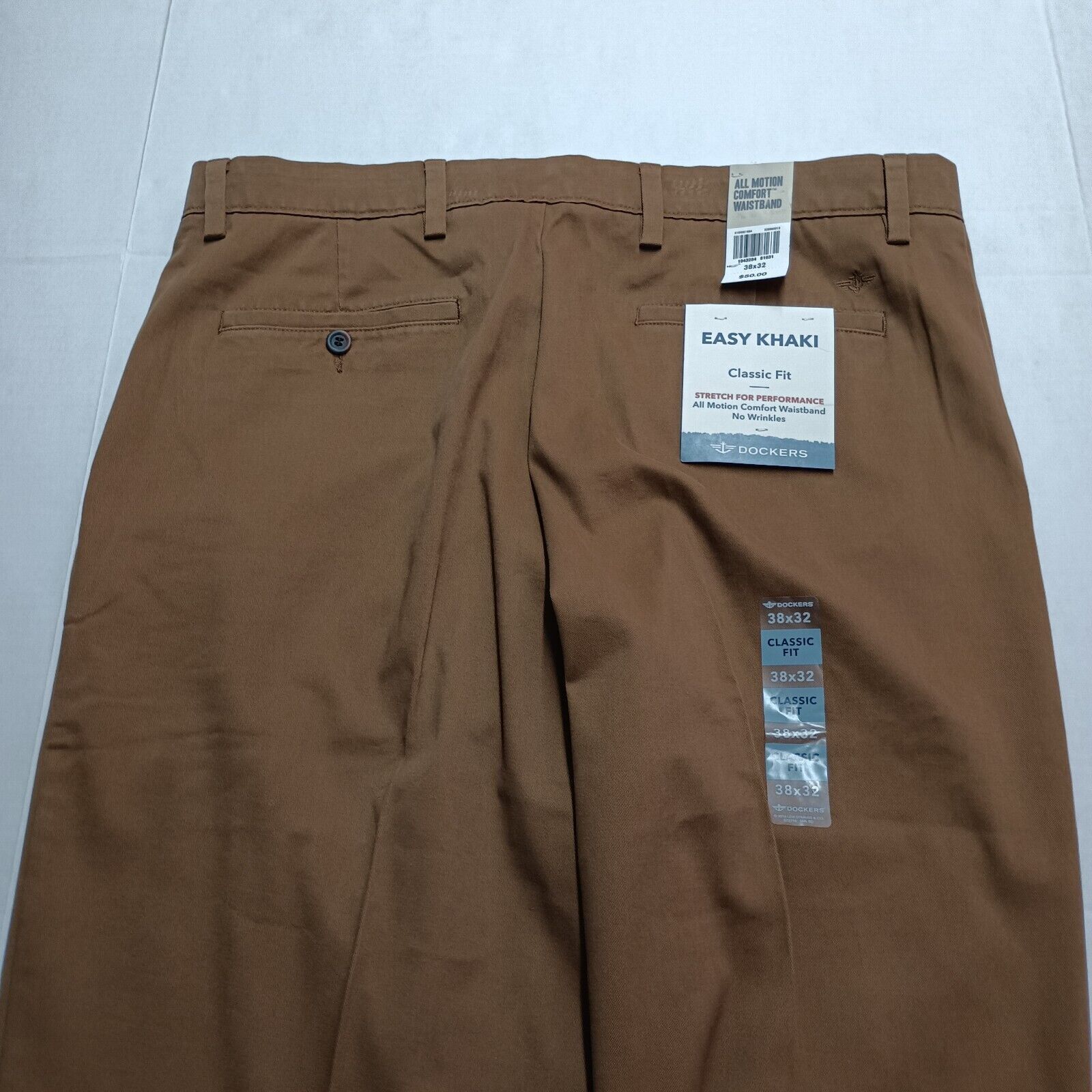 Dockers Dockers Khakis Men's 38x32 Brown Straight Fit No Wrinkles Size US 38 / EU 54 - 9 Thumbnail