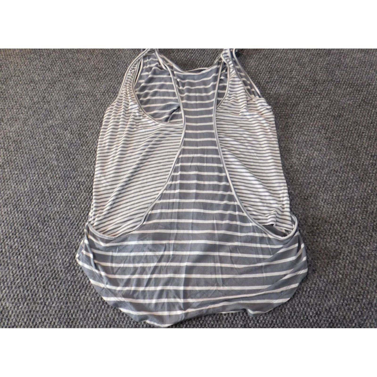 Vintage Maurices Womens Blouse L Blue Striped Sleeveless Pullover Casual Shirt Size L / US 10 / IT 46 - 6 Thumbnail