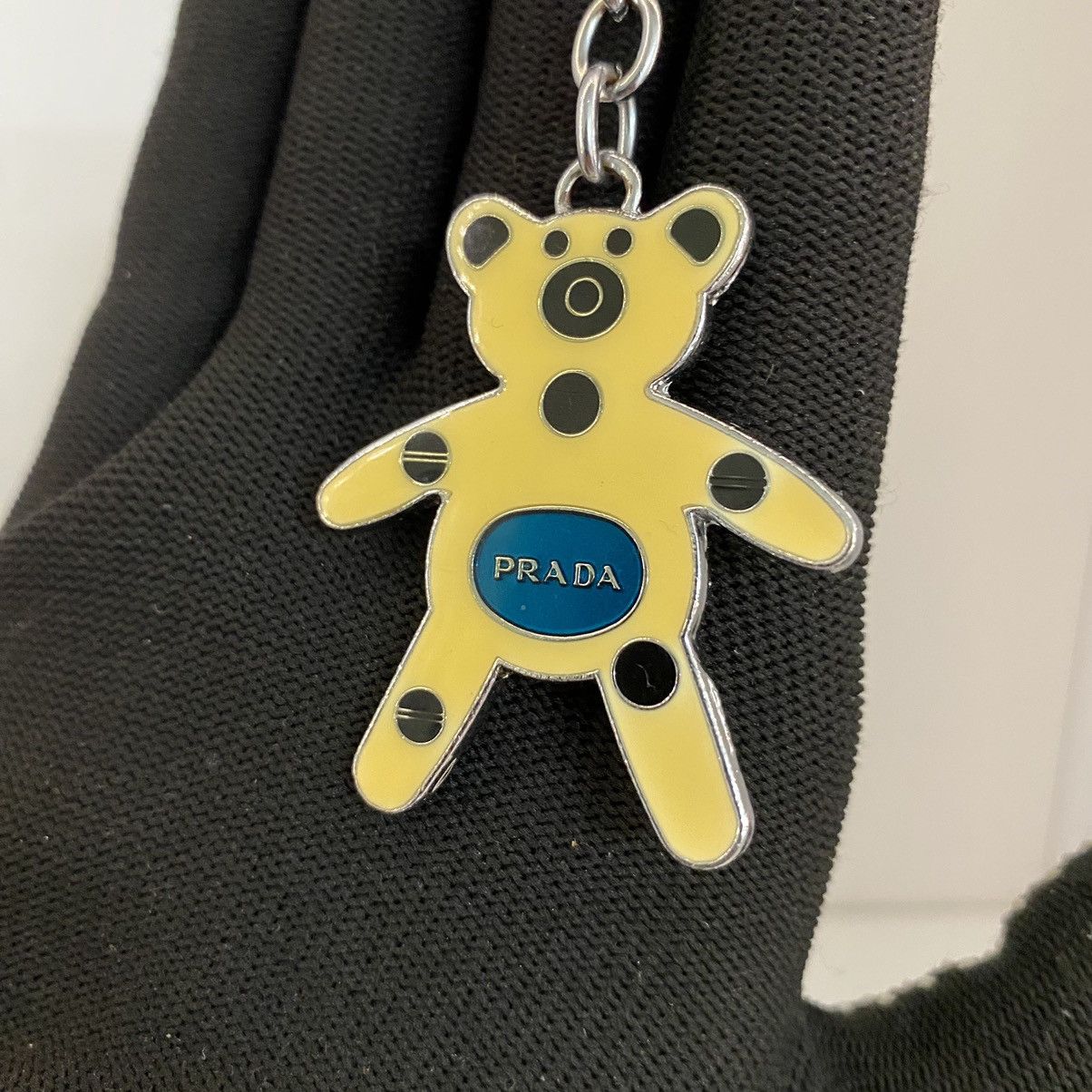 Prada Teddy Bear Prada Logo Metal Keyring Key Holder Keychain Size ONE SIZE - 2 Thumbnail