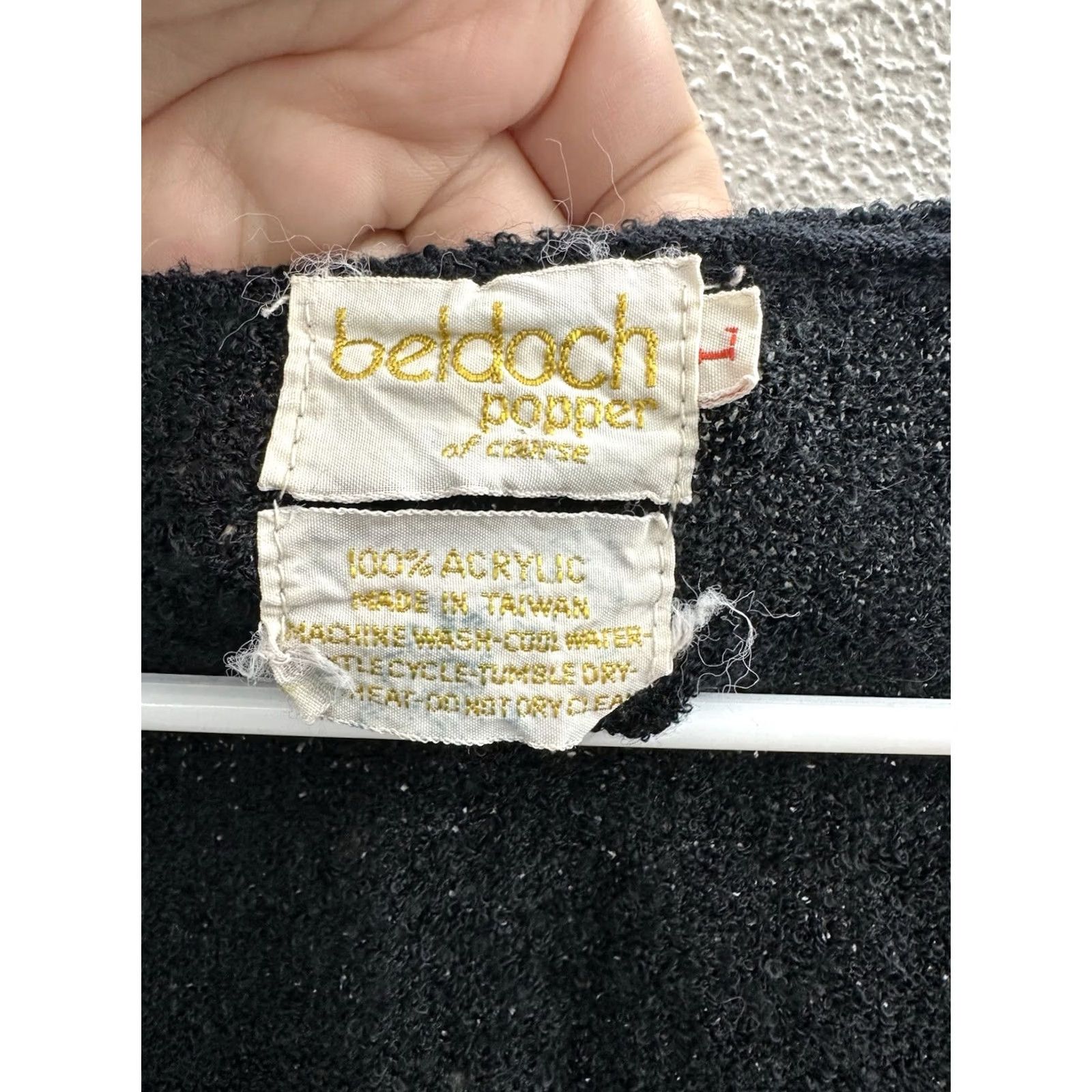 Vintage VINTAGE Beldoch Cardigan Womens Large Black Open Front VTG Size L / US 10 / IT 46 - 4 Thumbnail