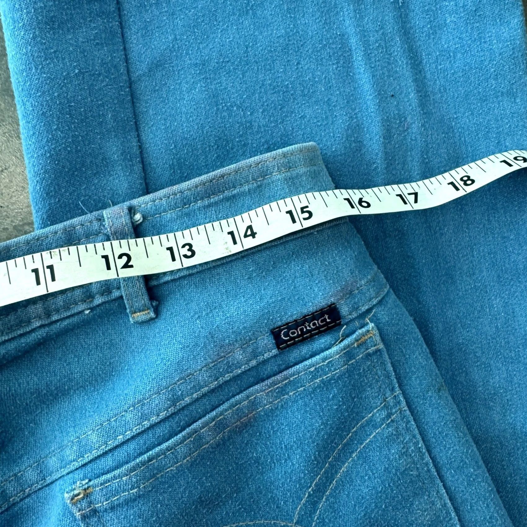 Vintage VINTAGE Y2K Blue Painters Jeans 80's Wide Leg Flare Women's 32 Jeans Women 32 Blue Vintage Y2K Wide Leg Flare Size 24" / US 00 / IT 34 - 5 Thumbnail