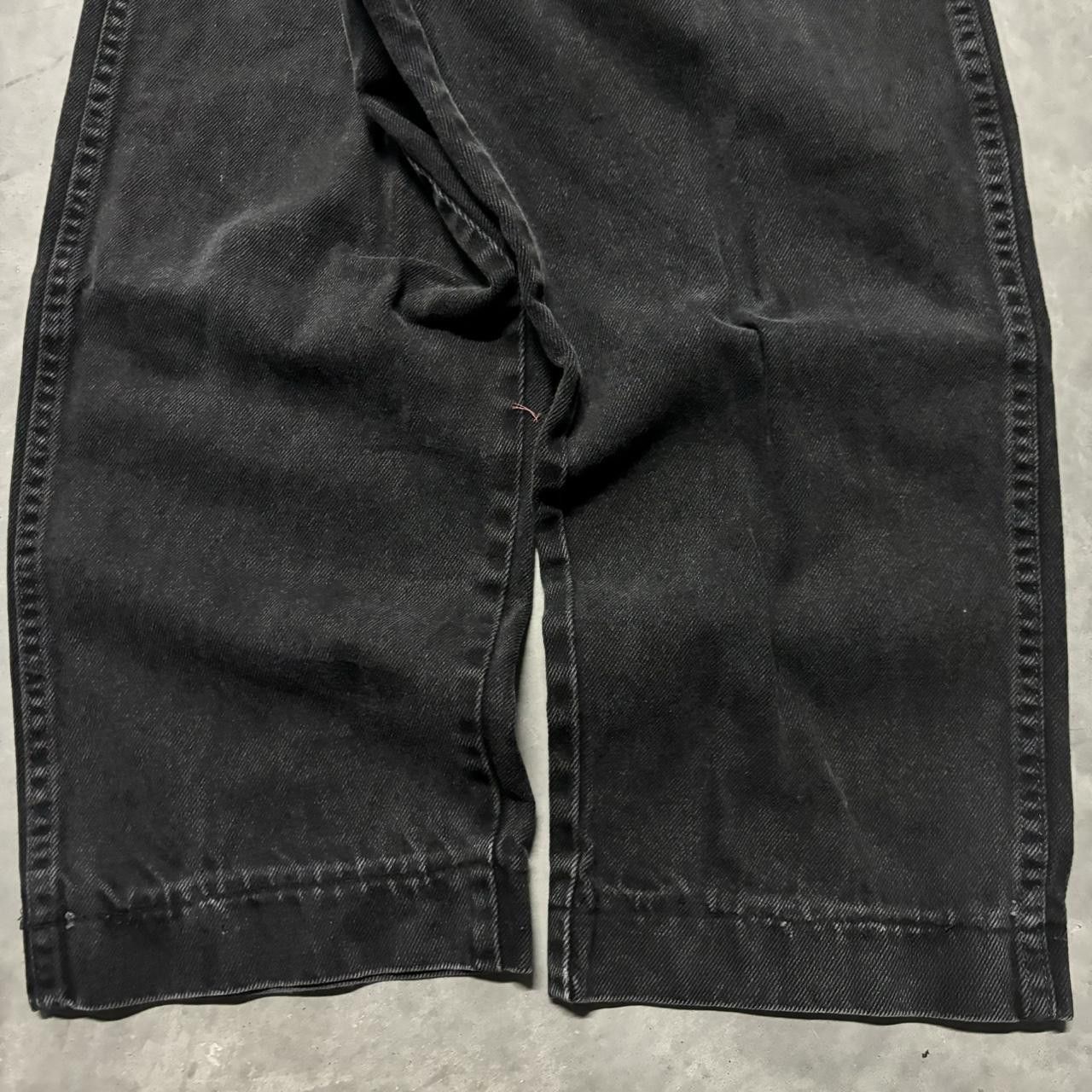 Japanese Brand × Vintage Crazy Vintage Y2K/2000s Grunge Solid Black Essential Denim Jeans! Size US 35 - 6 Thumbnail