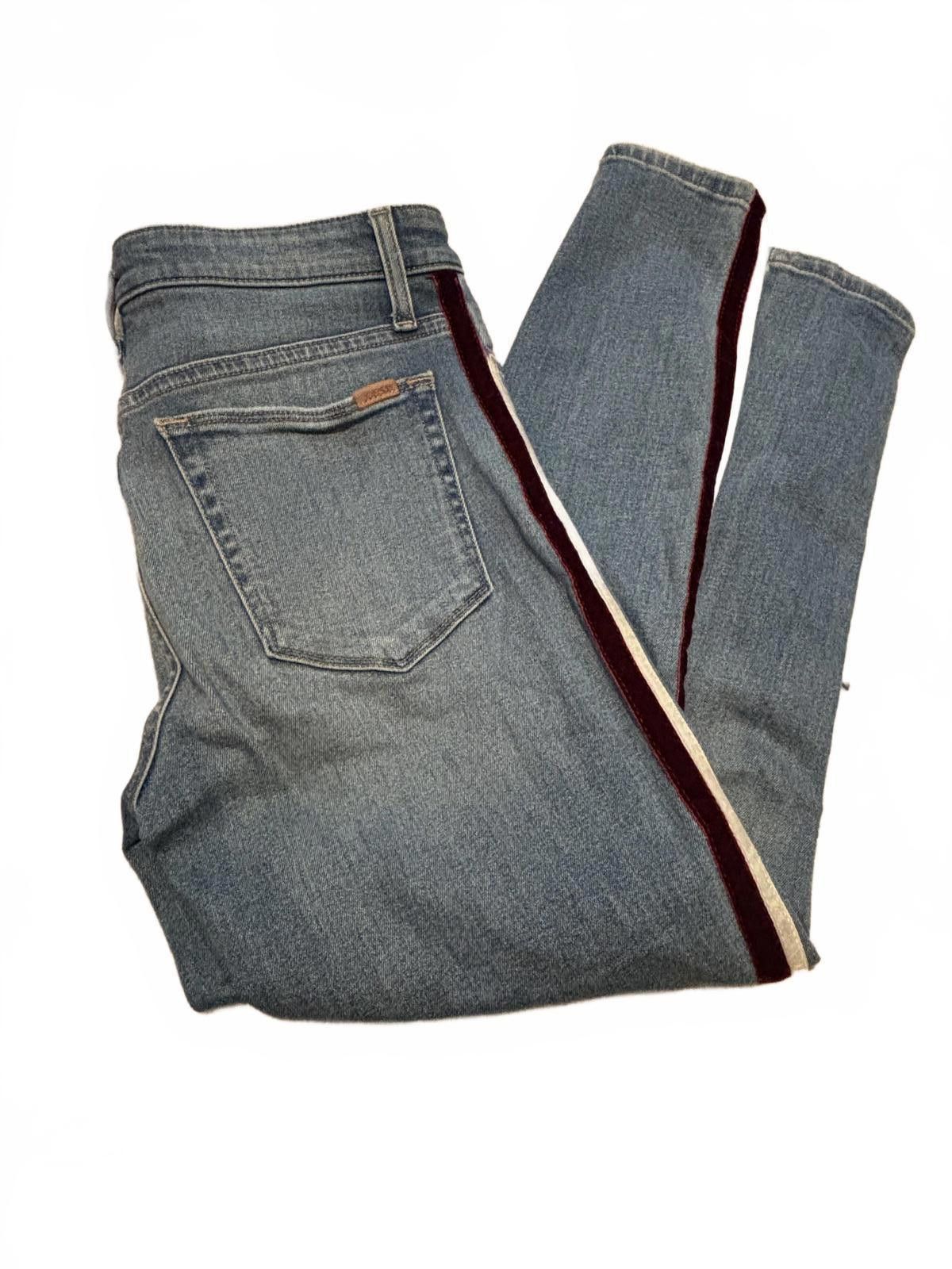 Designer JOE’S JEANS Charlie Velvet Stripe High Rise Skinny Jeans 27 Size 27" / US 4 / IT 40 - 2 Thumbnail