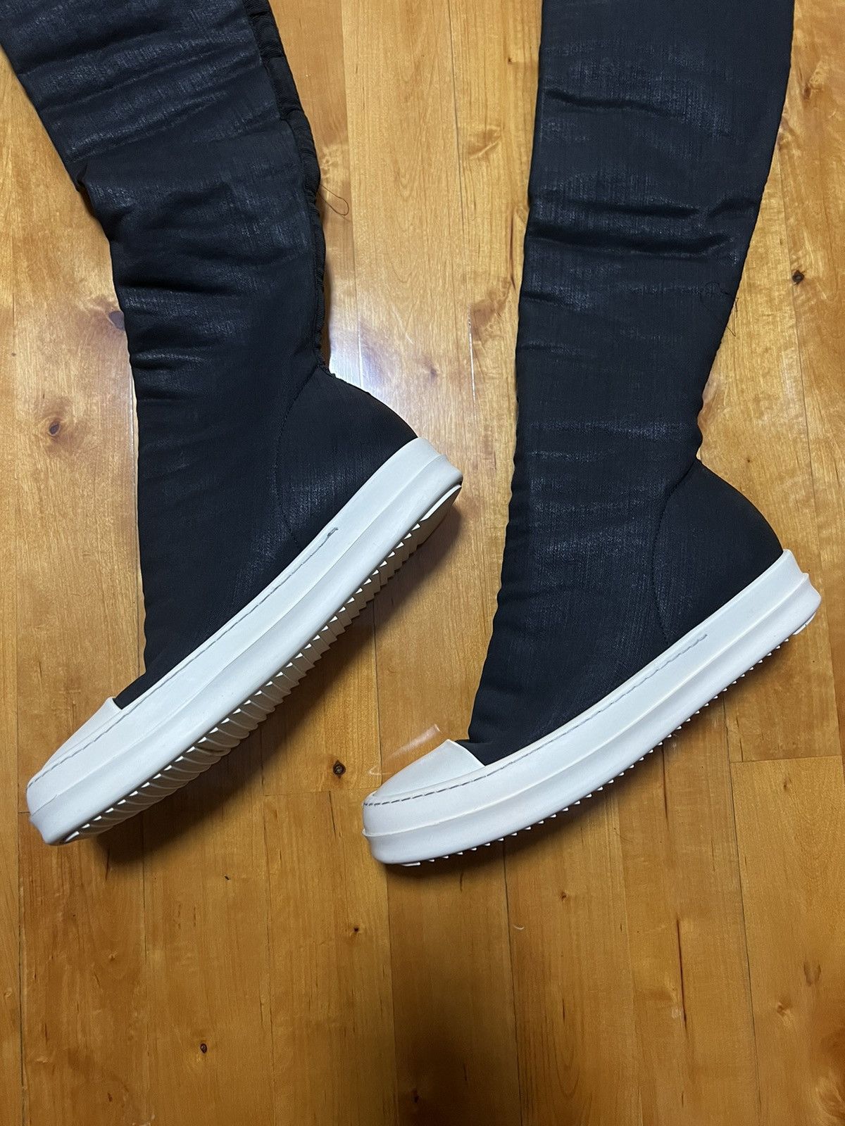 Rick Owens Drkshdw Rick owens drkshdw wax thigh high stocking ramones sz 38 Size US 8 / IT 38 - 6 Thumbnail