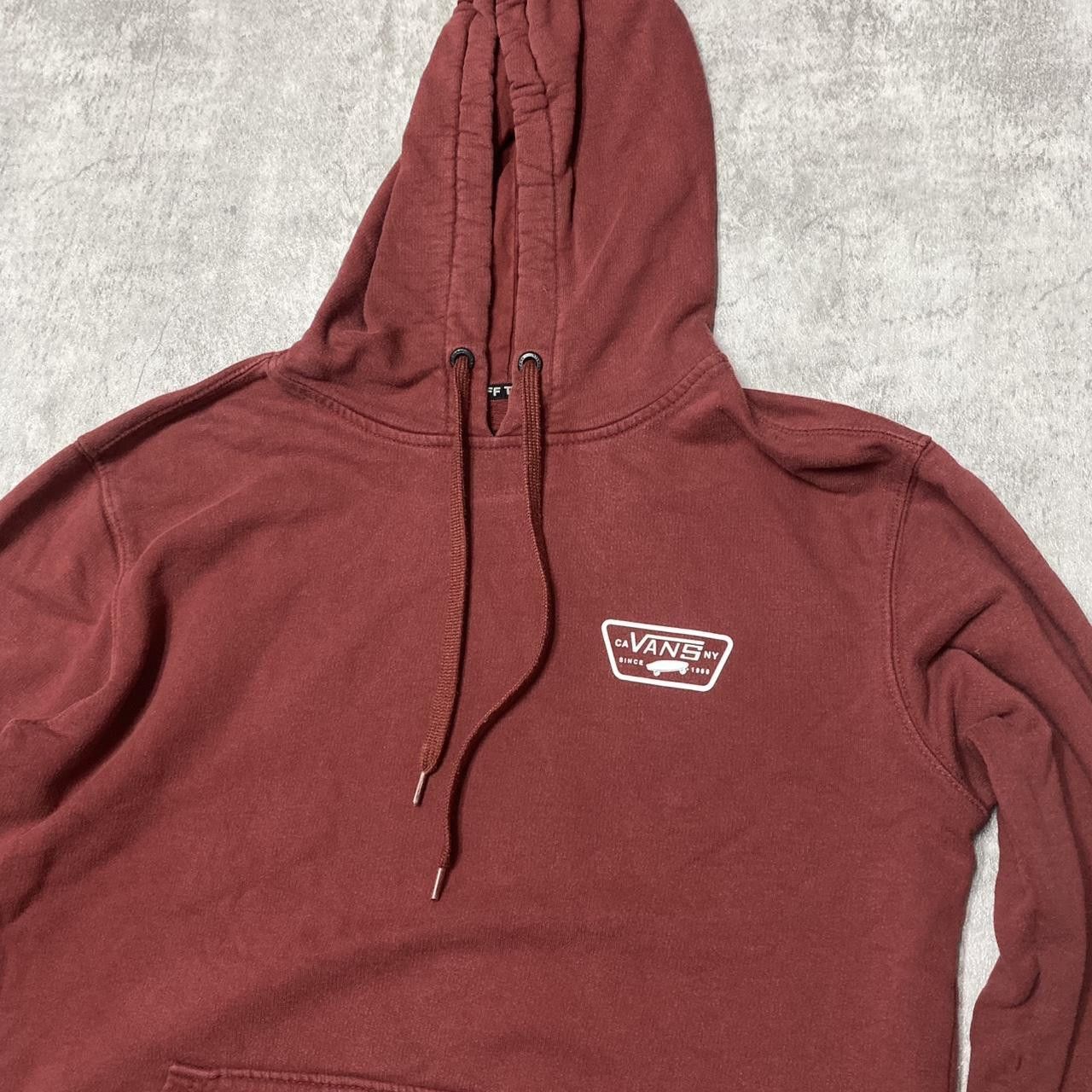 Vans Burgundy Vans hoodie Size US S / EU 44-46 / 1 - 2 Thumbnail