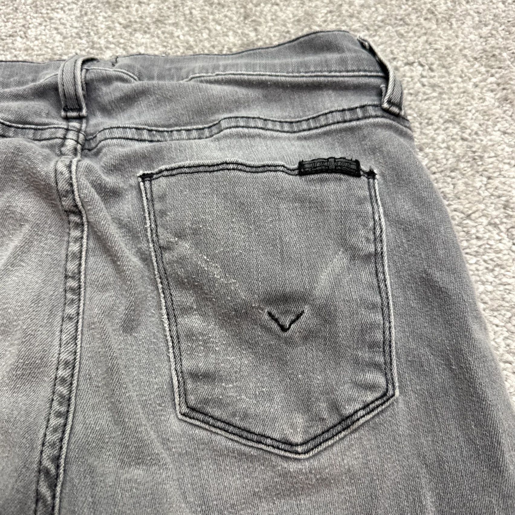 Hudson Hudson Nico Denim Jeans Womens 27 Gray Stone Wash 28x29 Mid Skinny City Streetwear Size 27" / US 4 / IT 40 - 7 Thumbnail