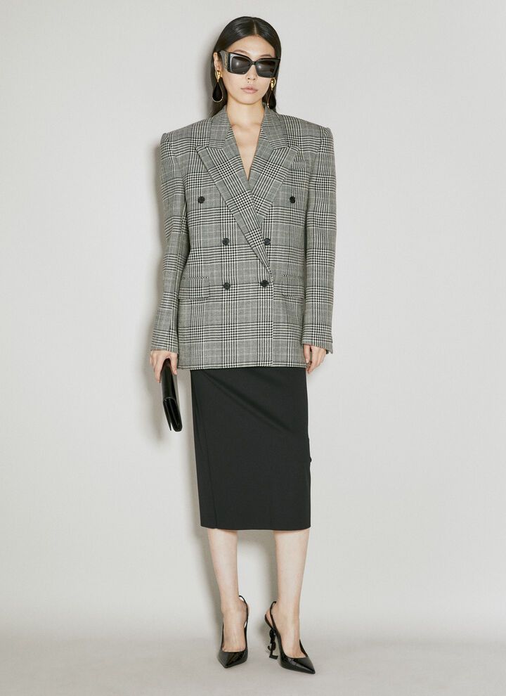 Saint Laurent Paris o1bcso1str1124 Oversized Jacket in Grey Size M / US 6-8 / IT 42-44 - 1 Thumbnail