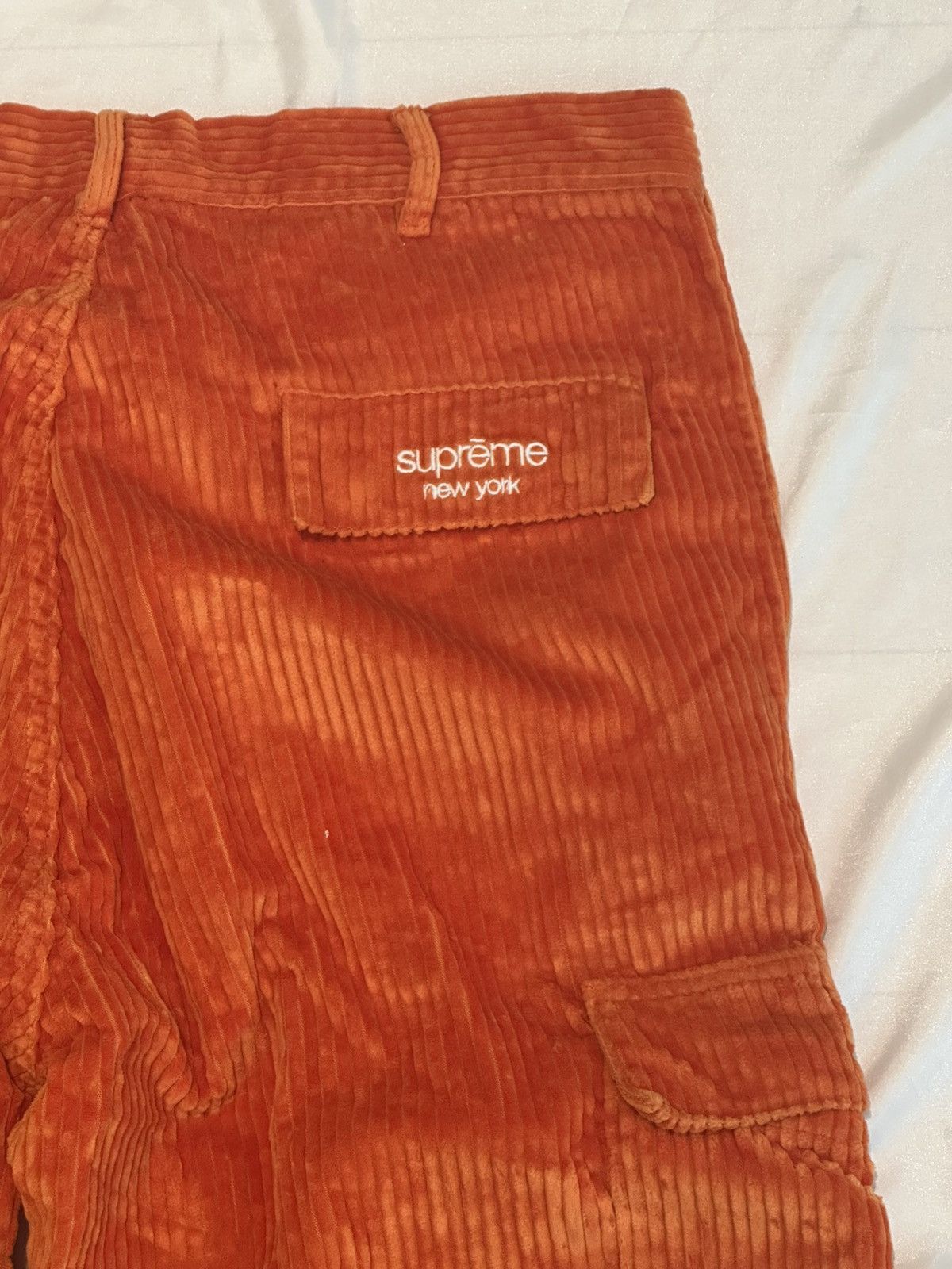 Supreme supreme corduroy cargo pants orange 34 Size US 34 / EU 50 - 3 Thumbnail
