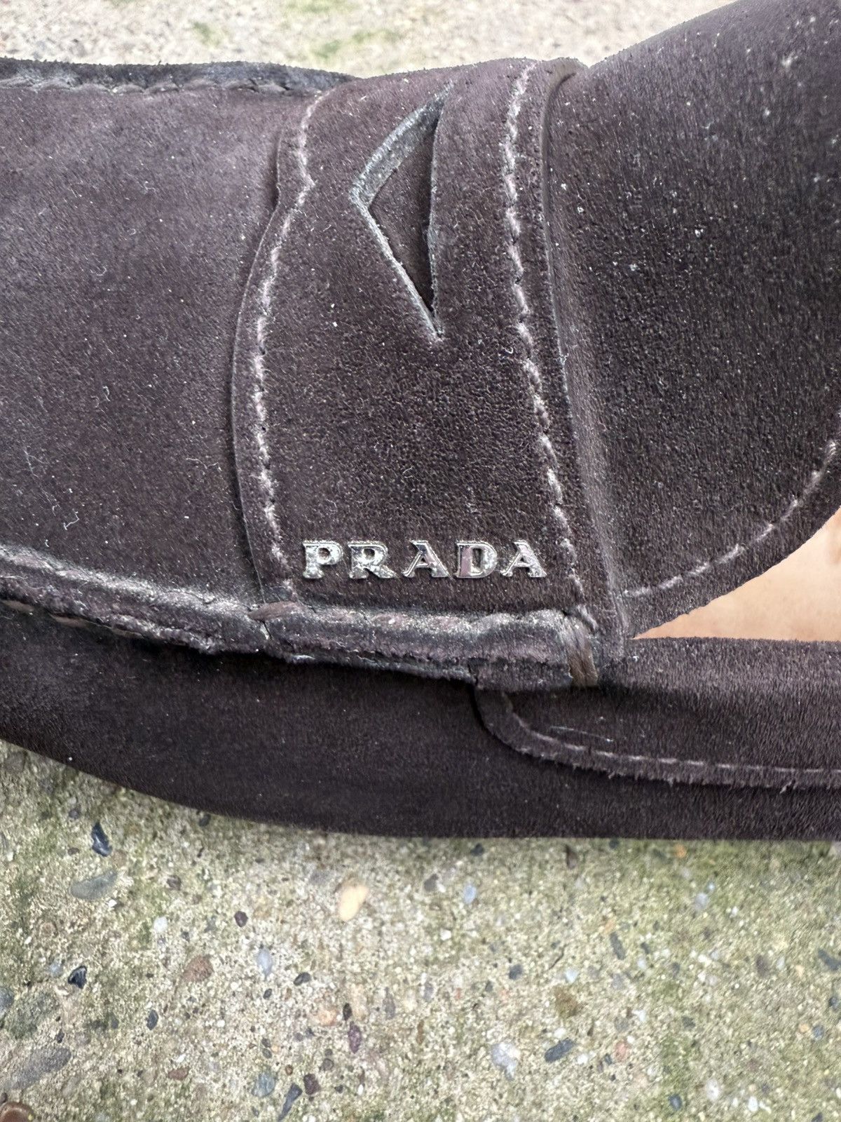 Prada 💫 Prada 💫 Men's Brown Suede Moccasins Casual Driver Loafers Size US 7.5 / EU 40-41 - 8 Thumbnail