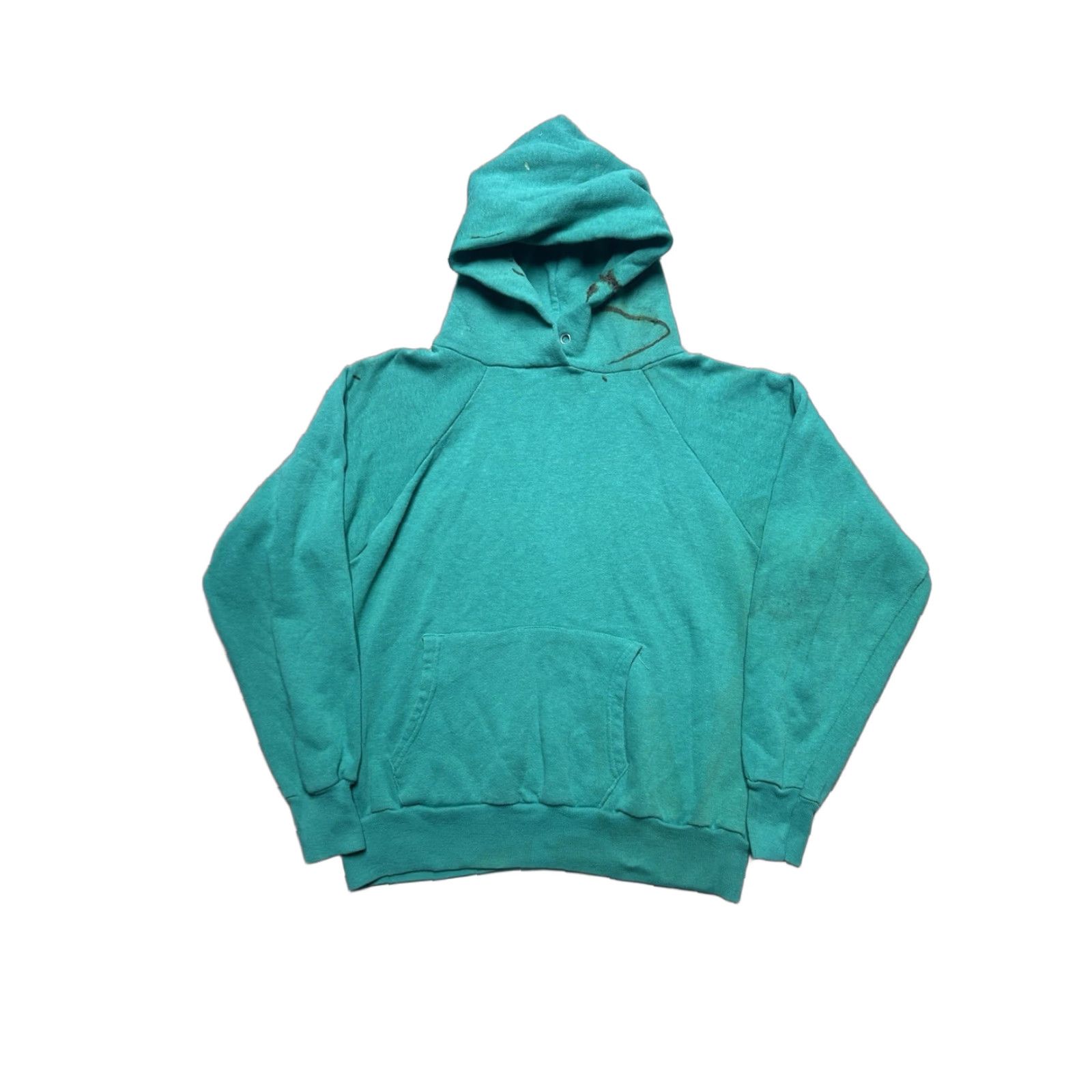 Altea VINTAGE 70s pullover hoodie sweatshirt Blue Mens Hoodie M Teal Turquoise Distressed Sleeve? Size US M / EU 48-50 / 2 - 1 Thumbnail
