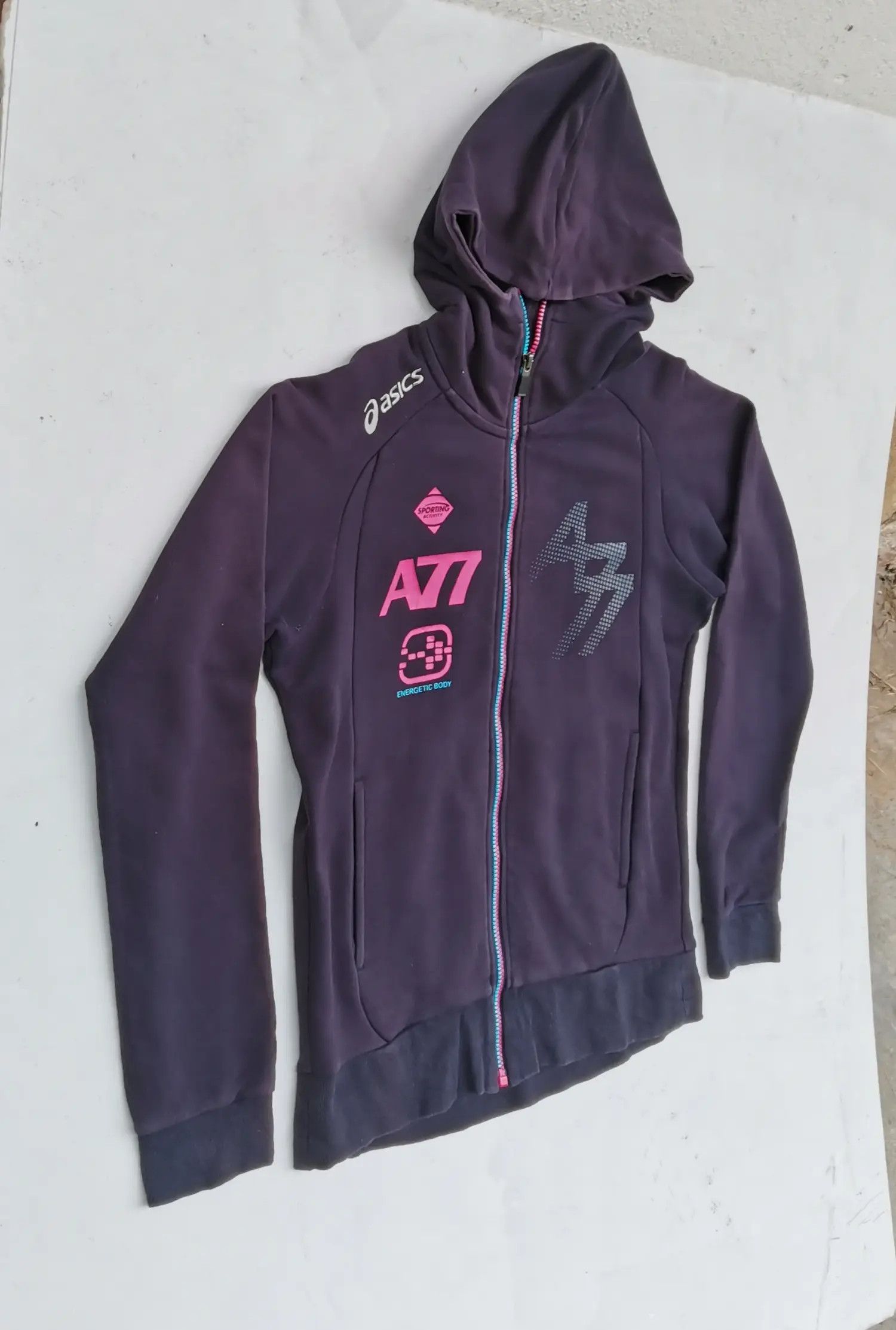 Asics × Japanese Brand Asics A77 Energetic Body Hooded Sweaters Size US M / EU 48-50 / 2 - 5 Thumbnail