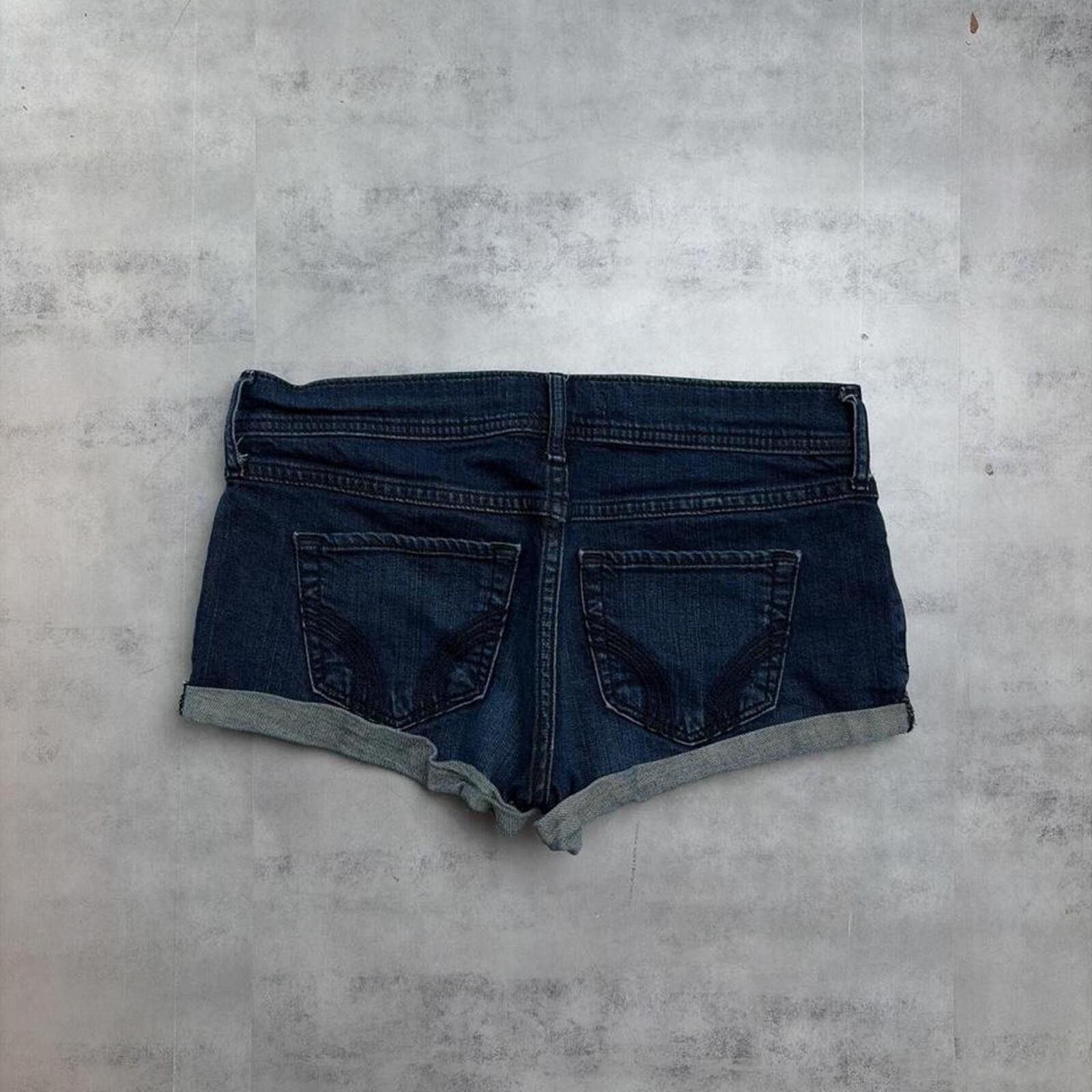 Other Y2K Dark Wash Hollister Surf Grunge Mini Denim Shorts Size 42" / US 20 - 2 Thumbnail
