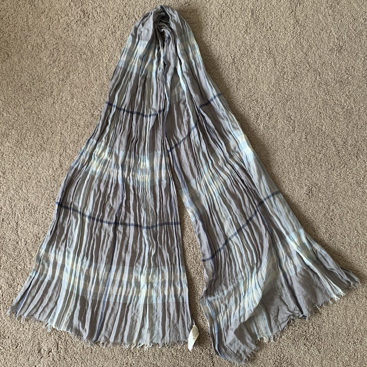 Burberry Authentic Burberry unisex check wool and silk long scarf Size ONE SIZE - 1 Thumbnail