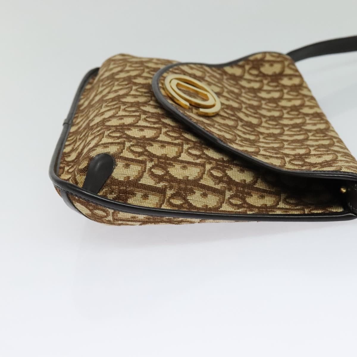 Dior DIOR Trotter Canvas Shoulder Bag Brown Gold Size ONE SIZE - 5 Thumbnail