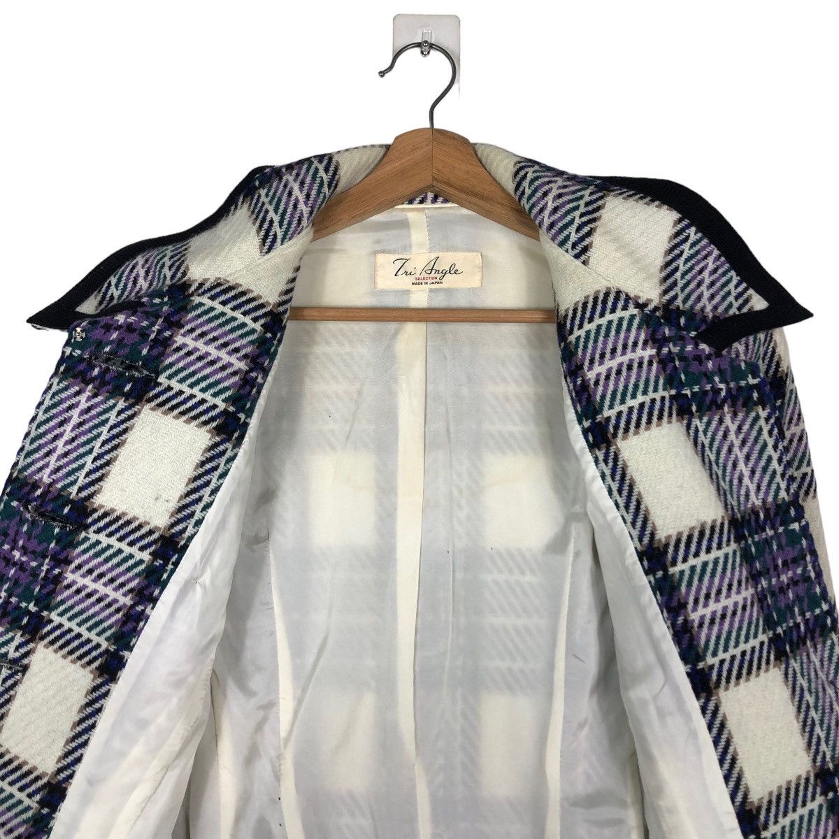Japanese Brand Vintage Cropped Jacket Tri Angle Issey Miyake Tartan Design Size US M / EU 48-50 / 2 - 14 Thumbnail
