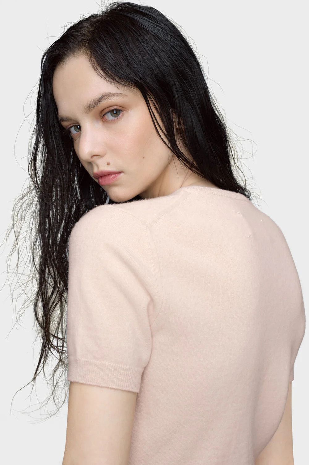 Maison Margiela o1w1db10526 Crewneck Knit Top in Pale Pink Size M / US 6-8 / IT 42-44 - 5 Thumbnail