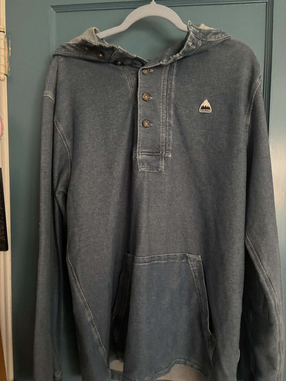 Burton Burton durable goods denim pullover hoodie Size US L / EU 52-54 / 3 - 3 Thumbnail
