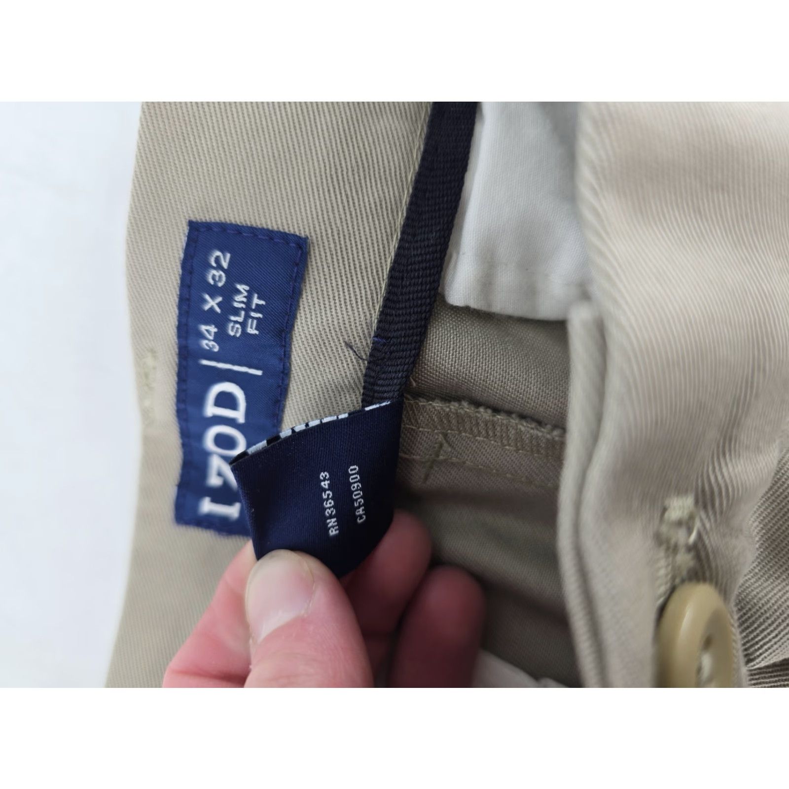 Izod IZOD Slim Fit Straight Leg American Chino Pants Men's 34x32 Tan Flat Front Size US 34 / EU 50 - 5 Thumbnail