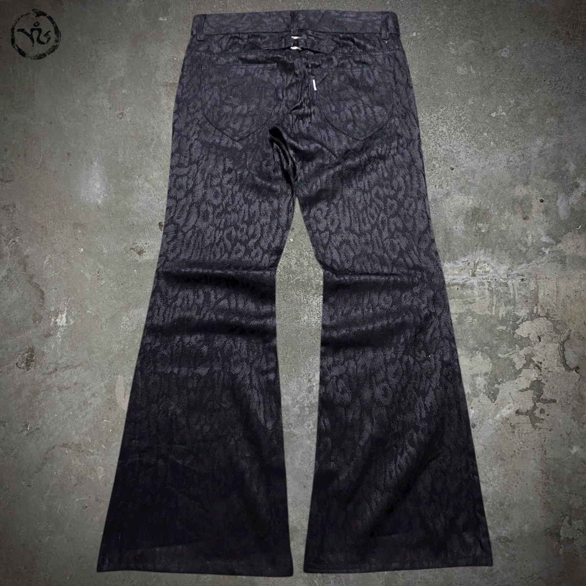 Tornado Mart Tornado Mart Black Cheetah Flared Pants Size US 32 / EU 48 - 6 Thumbnail