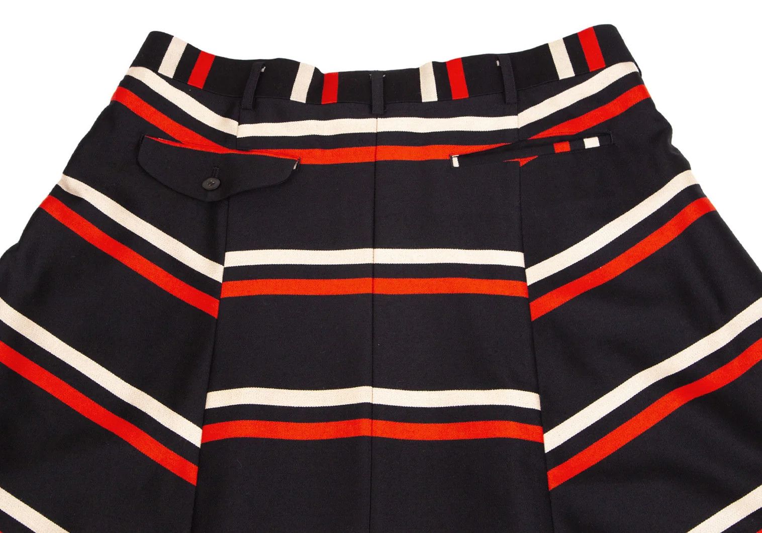 Comme des Garcons Homme Plus Striped Sarrouel Pants in Black, Red, and Off-White Size US 34 / EU 50 - 9 Thumbnail