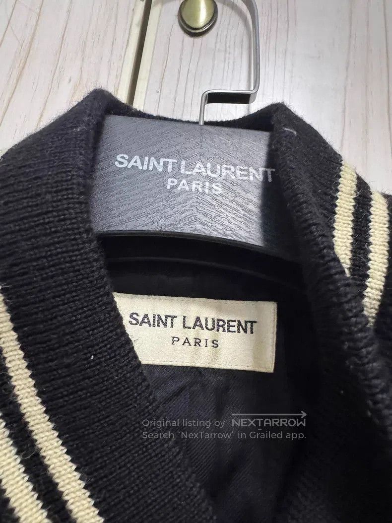 Saint Laurent Paris Saint Laurent Paris Black and White Leather Trim Wool Base Size US S / EU 44-46 / 1 - 4 Thumbnail
