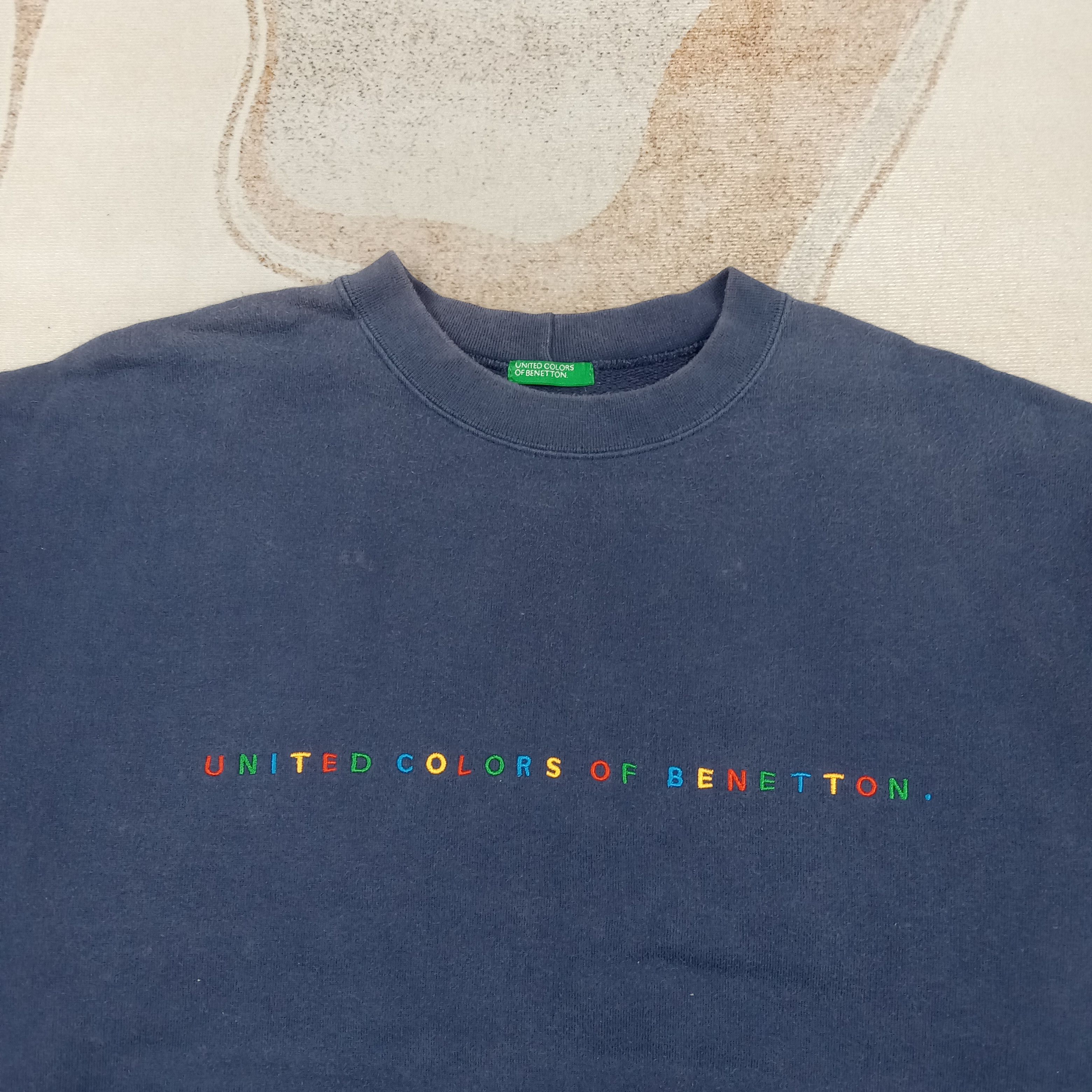 Benetton United Colors of Benetton Baggy Sweatshirt C291N20 Size US XL / EU 56 / 4 - 2 Thumbnail