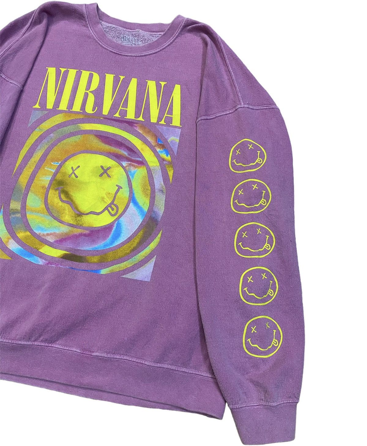Band Tees Rare Color ❗️Y2K Nirvana Big Smile Print Sweatshirt Size US XL / EU 56 / 4 - 2 Thumbnail