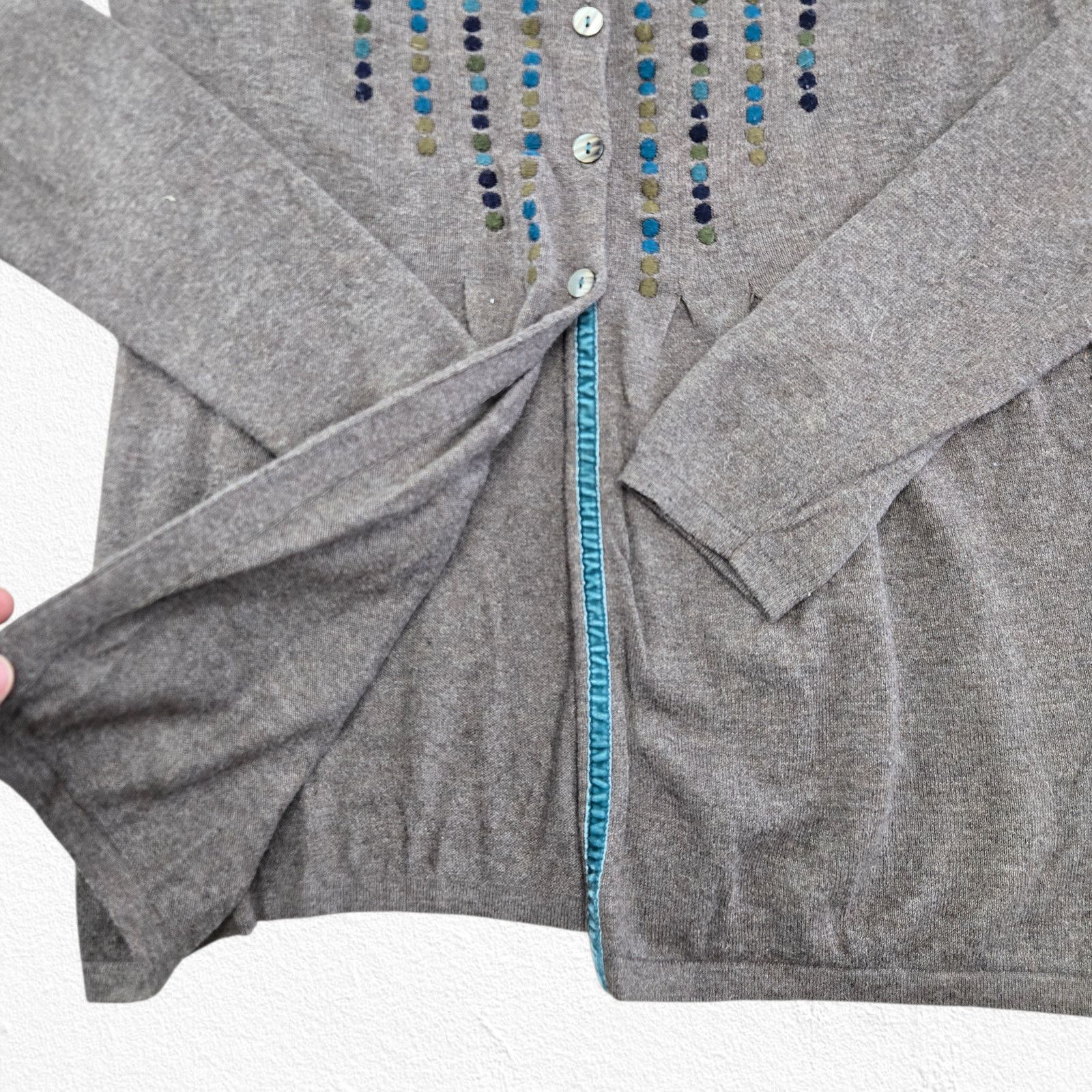 Boden Boden Embroidered Greige Cardigan Size 6 Size M / US 6-8 / IT 42-44 - 6 Thumbnail