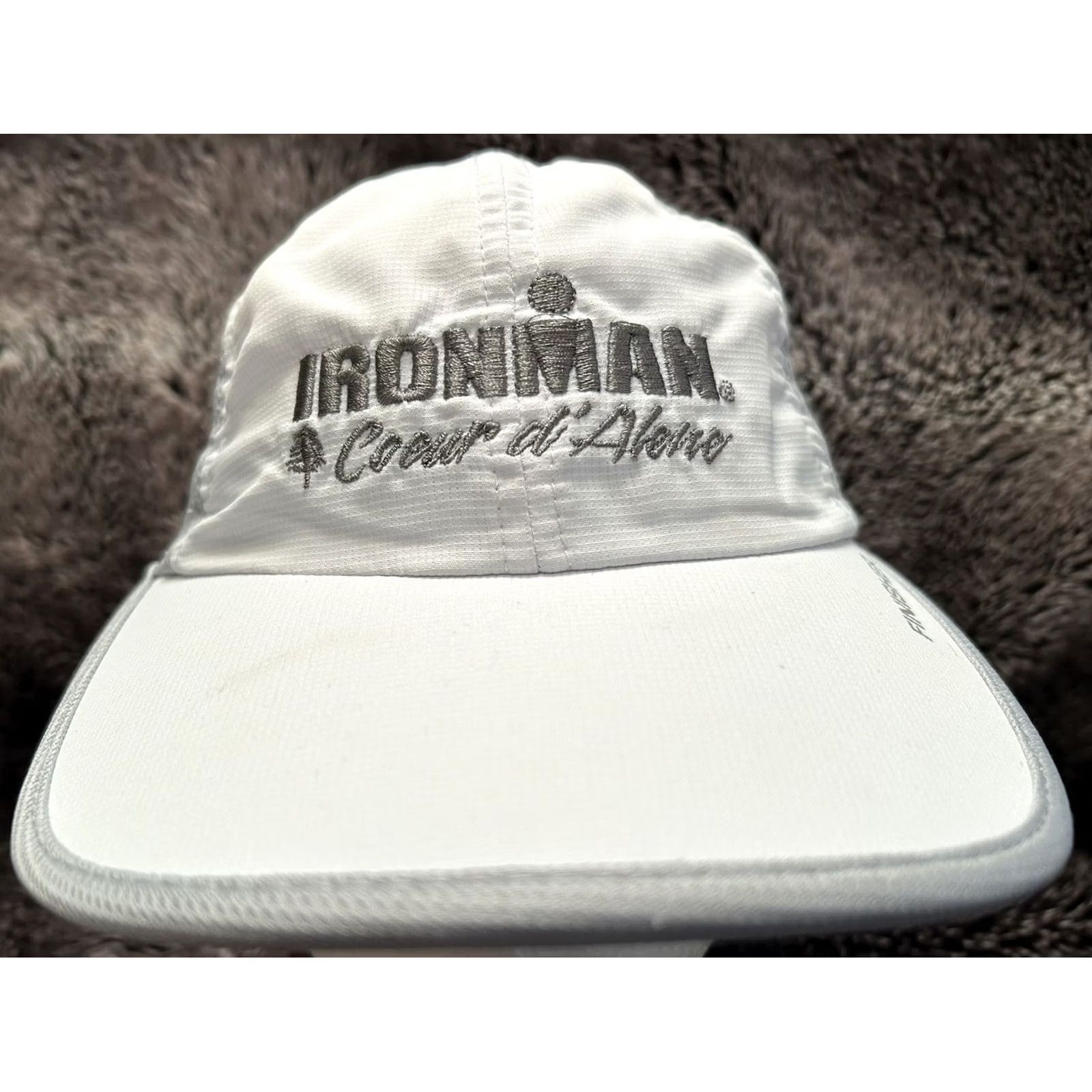 Ford Ironman Ford Finisher Hat Coeur d'Alene Idaho White Headsweats Men Adjustable Size White Hat Size ONE SIZE - 2 Thumbnail