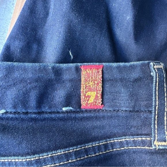 7 For All Mankind 7 For All Mankind Deep Indigo the Skinny b(air) denim Sz 28 Size 28" / US 6 / IT 42 - 7 Thumbnail