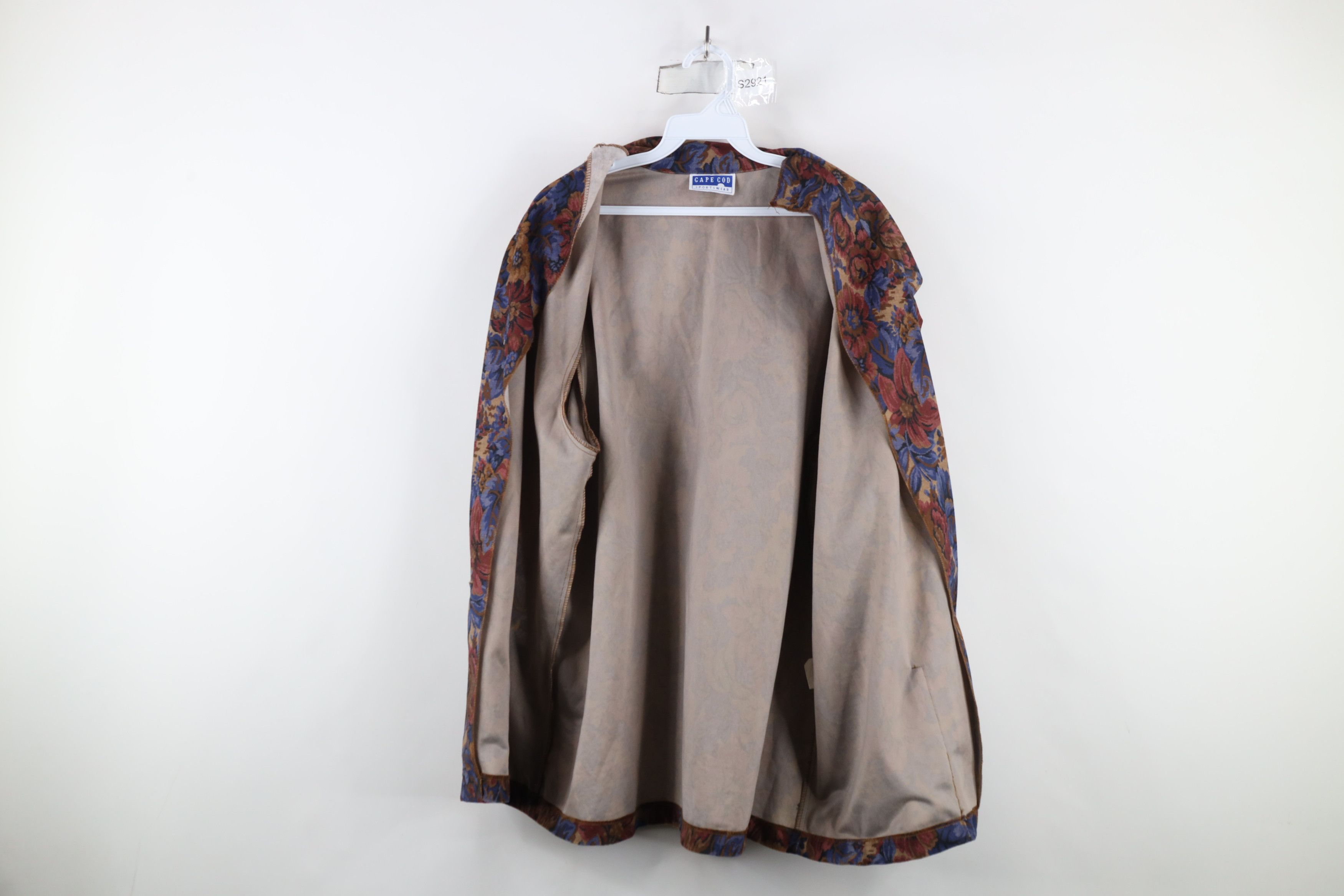 Vintage Vintage 90s Streetwear Floral One Button Blazer Jacket USA Size XXL / US 16-18 / IT 52-54 - 9 Thumbnail