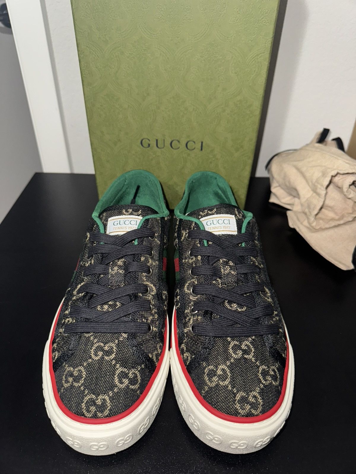 Designer × Gucci Gucci Tennis 1977 GG Logo Sneakers size 7+ - US 10 Size US 10 / EU 43 - 2 Thumbnail