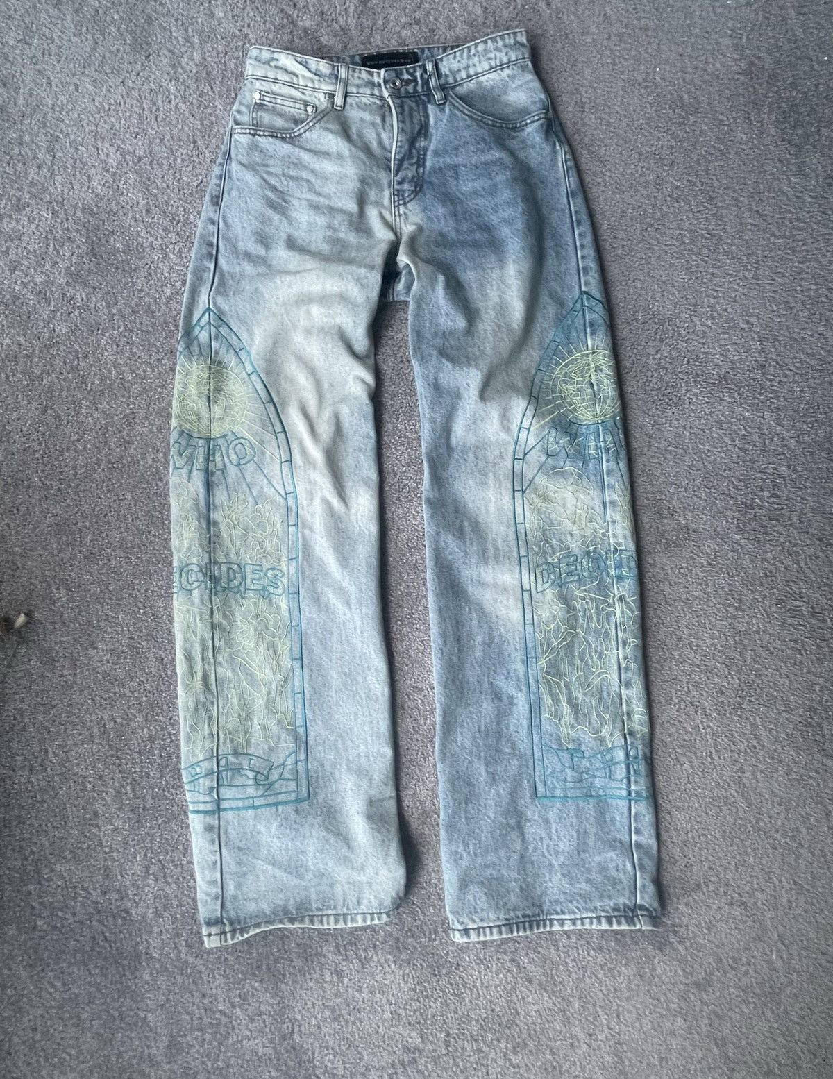 Who Decides War Who Decides War Embroidered Jeans Size US 28 / EU 44 - 2 Thumbnail