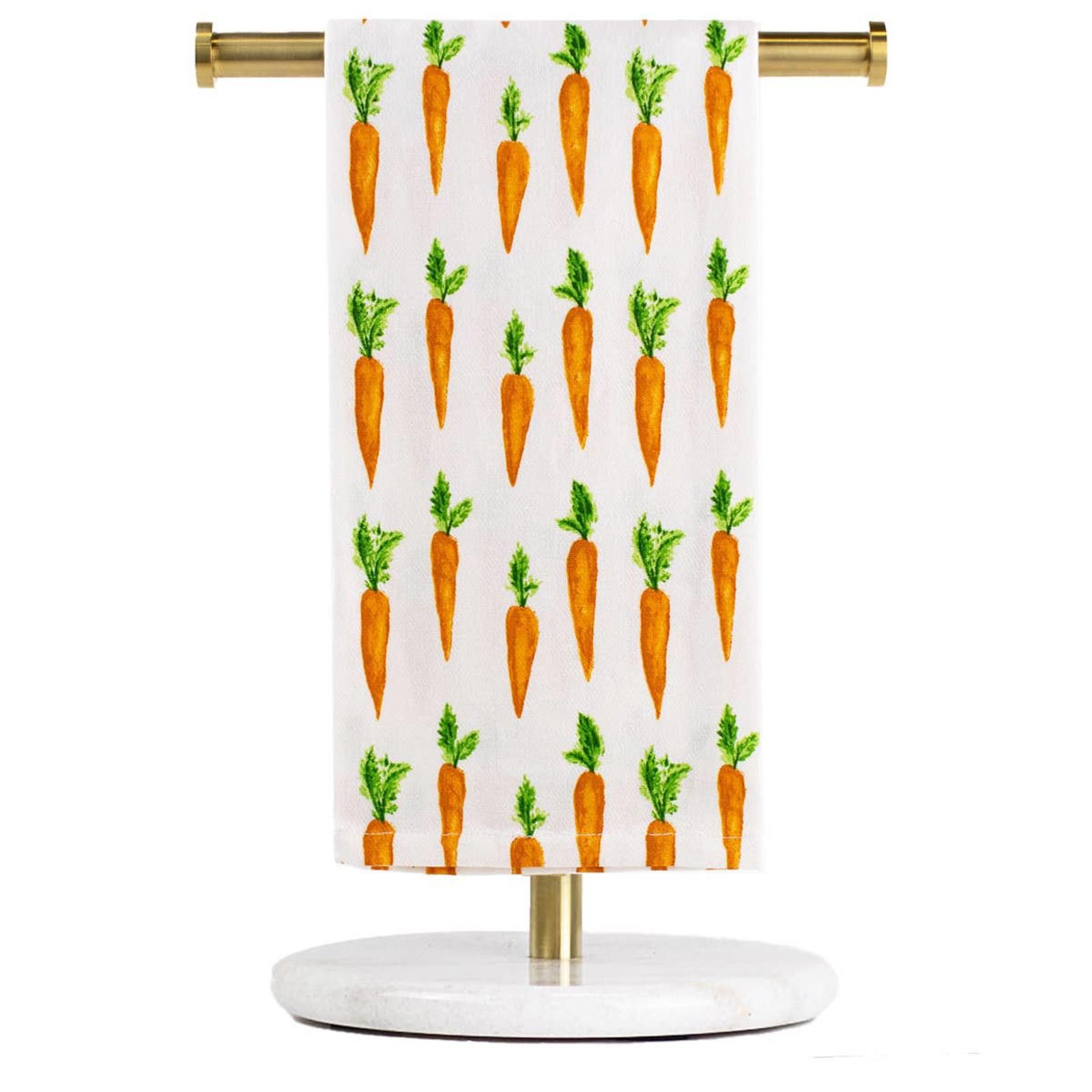 Other Carrot Patch Kitchen Hand Towel White/Orange/Green 20x28 Size ONE SIZE - 1 Preview