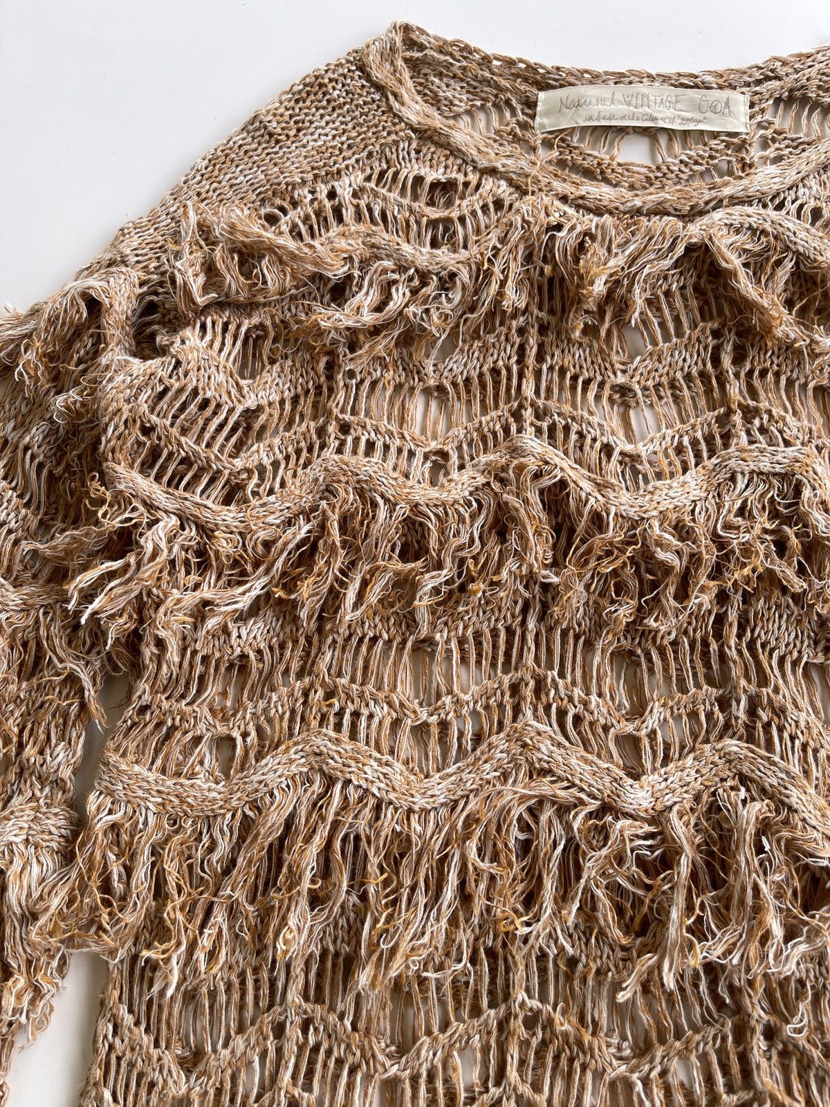 GOA G.O.A Net Fringe Knitted Sweater Size M / US 6-8 / IT 42-44 - 14 Thumbnail